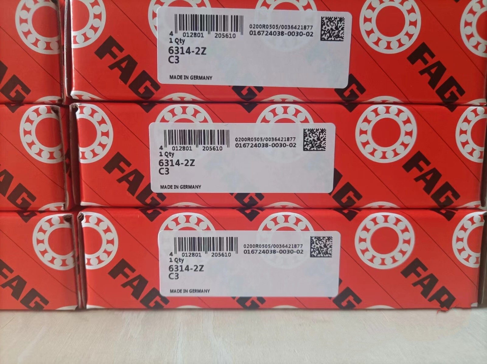NEW FAG 6314-2Z-C3 Deep Groove Ball Bearing 1PCS #DC