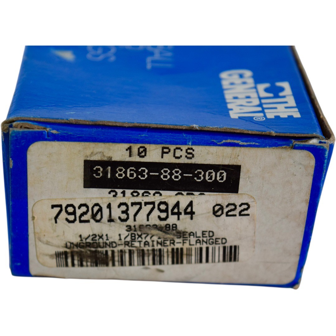 Pack of 6 NEW General Bearing 31863-88-300 Flanged Ball Bearing 1/2” ID x 1-1/8