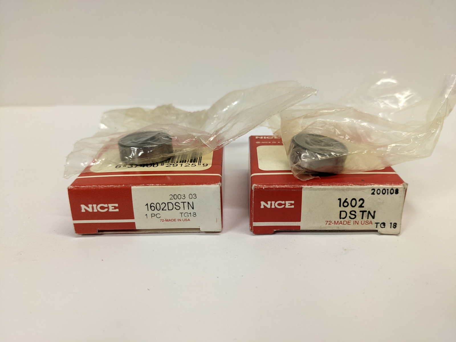 NICE/RBC 1602DSTN TG18 Lot of 2 Both Sides Steel Seal 0.2500″0.6875″0.2500″ New