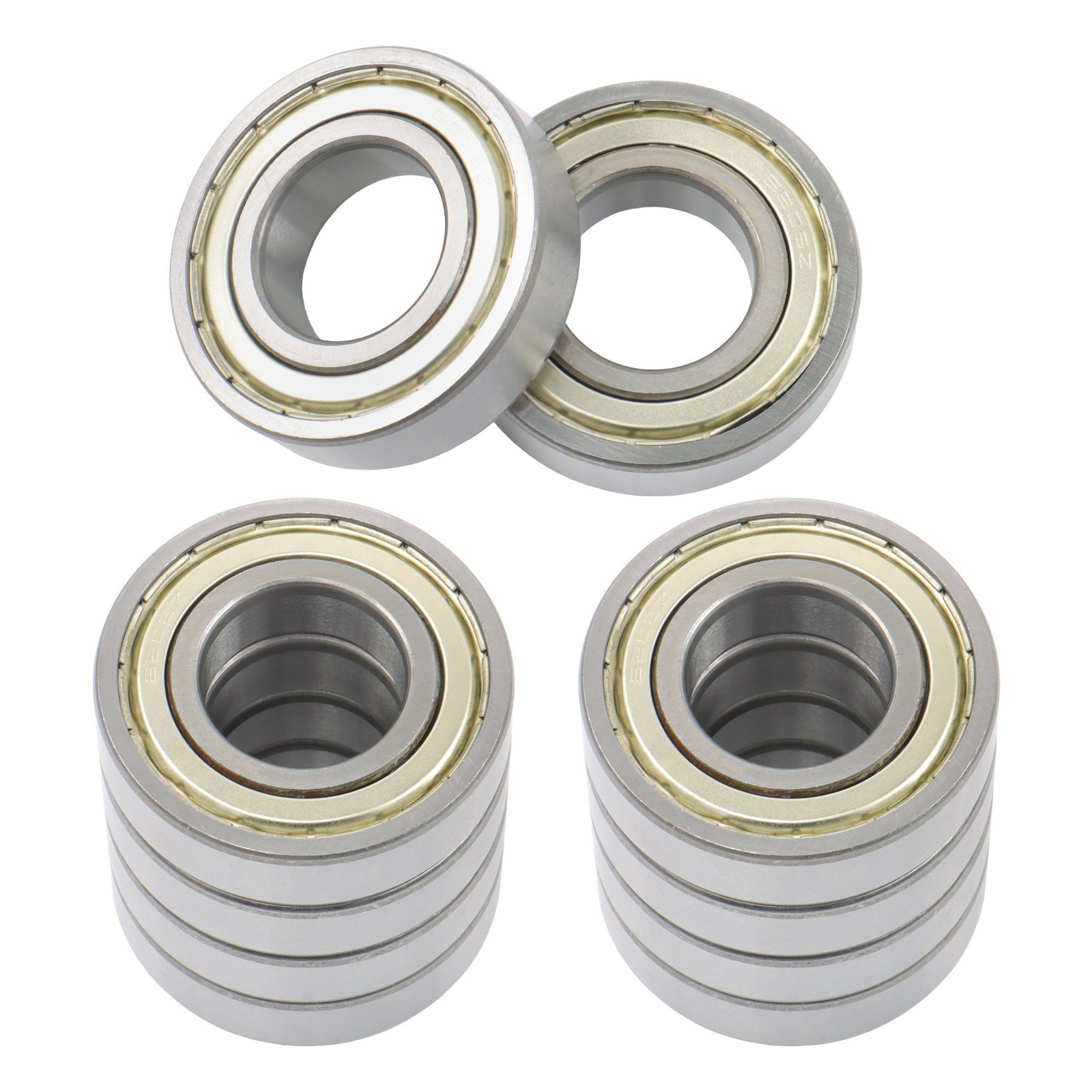 6206-ZZ Ball Bearing 30x62x16mm 10 Pcs Premium Metal Shielded Deep Groove