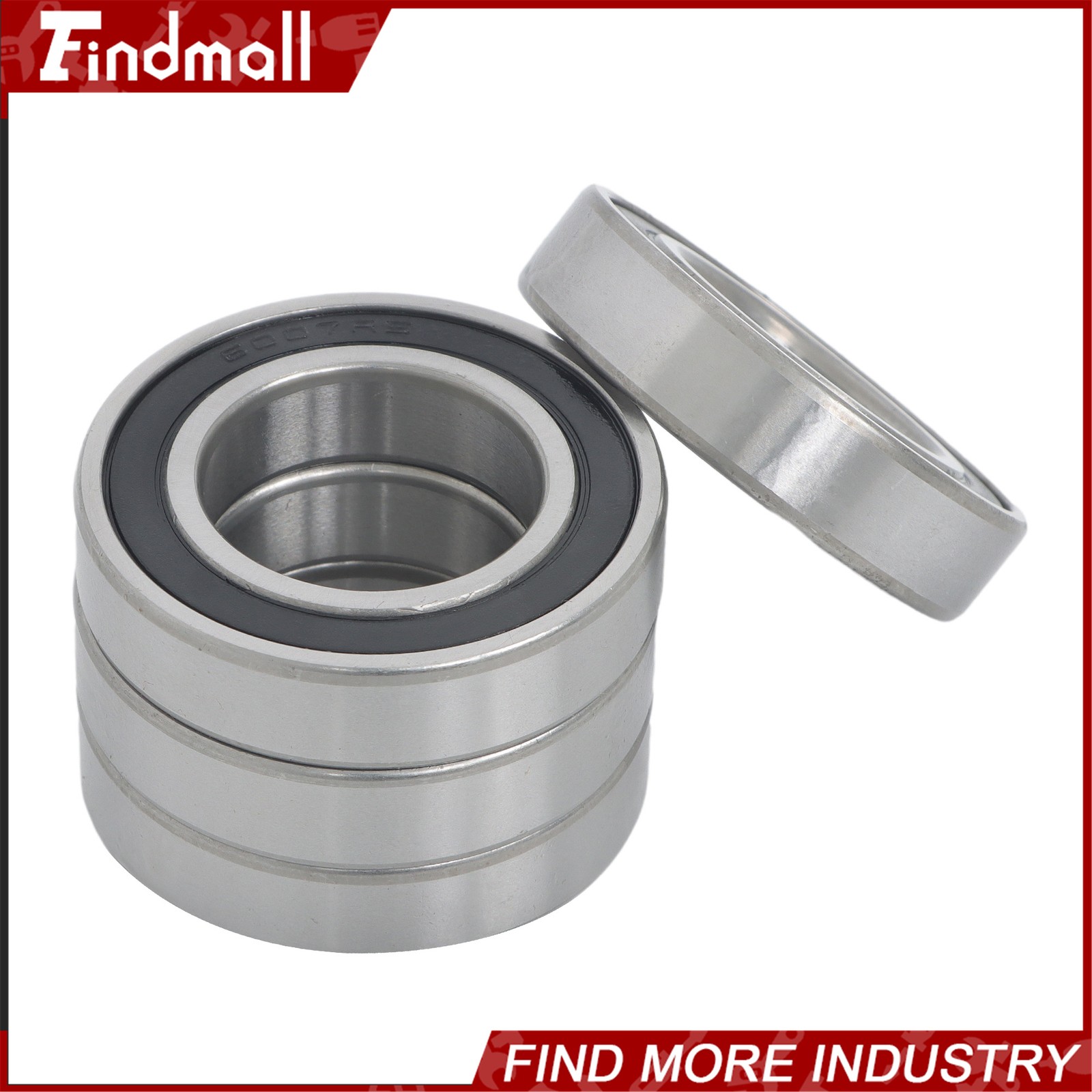 Findmall 6007-2RS Deep Groove Bearings 10Pack 35x62x14mm Rubber Sealed Set