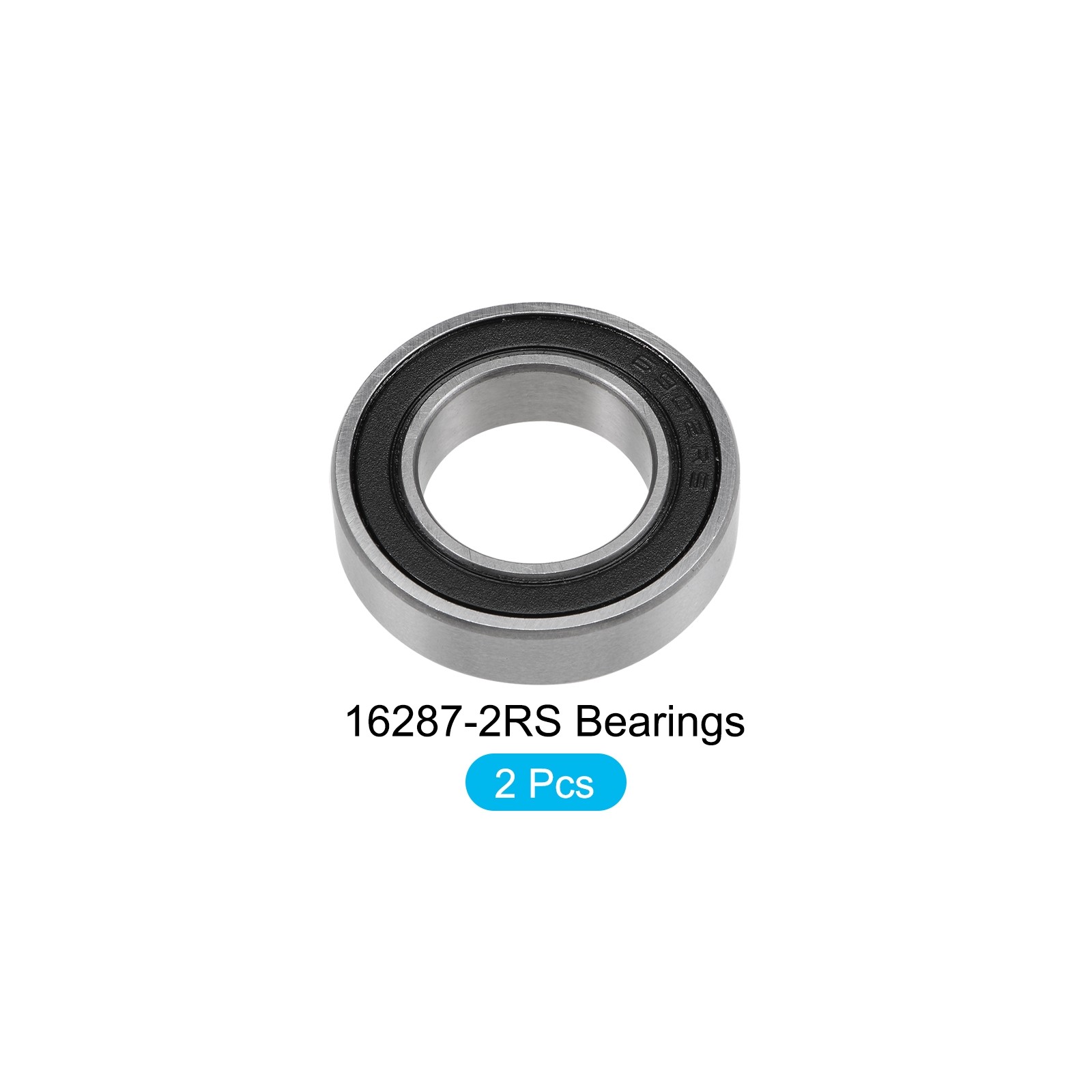 Deep Groove Ball Bearings 16287-2RS 16x28x7mm 2Pcs Chromium Steel Double Sealed