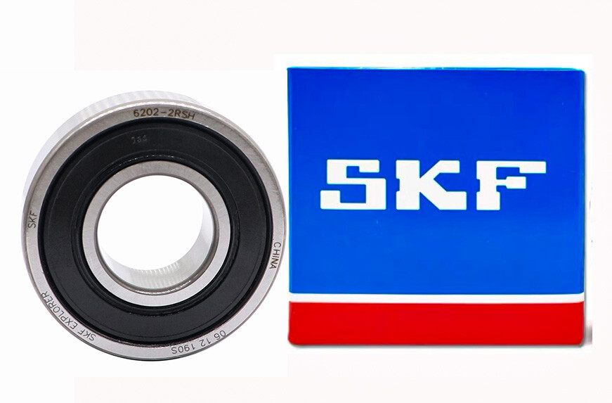 (2 PACK) SKF 6202-2RSH 15X35X11MM Double Rubber Seal Ball Bearings