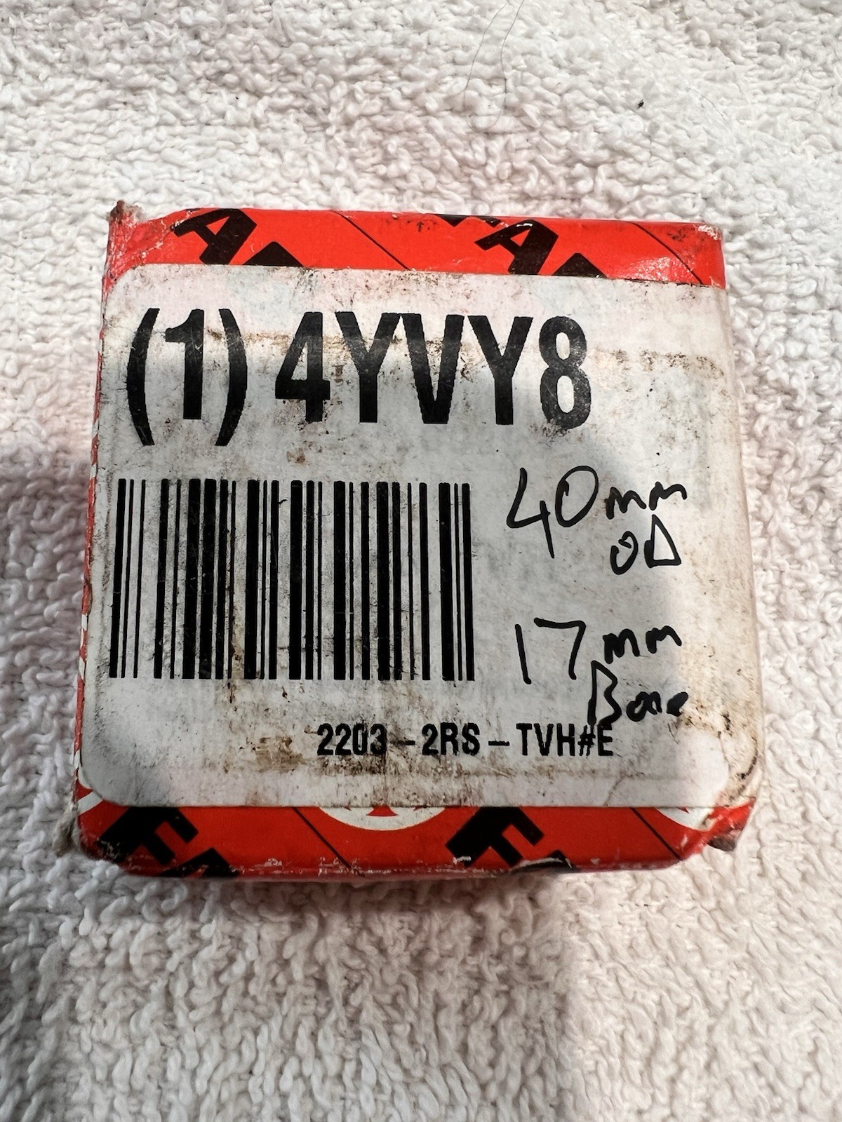 FAG 2203 2RS TVH SELF ALIGNING BALL BEARINGRUBBER SEALED 17x40x16m