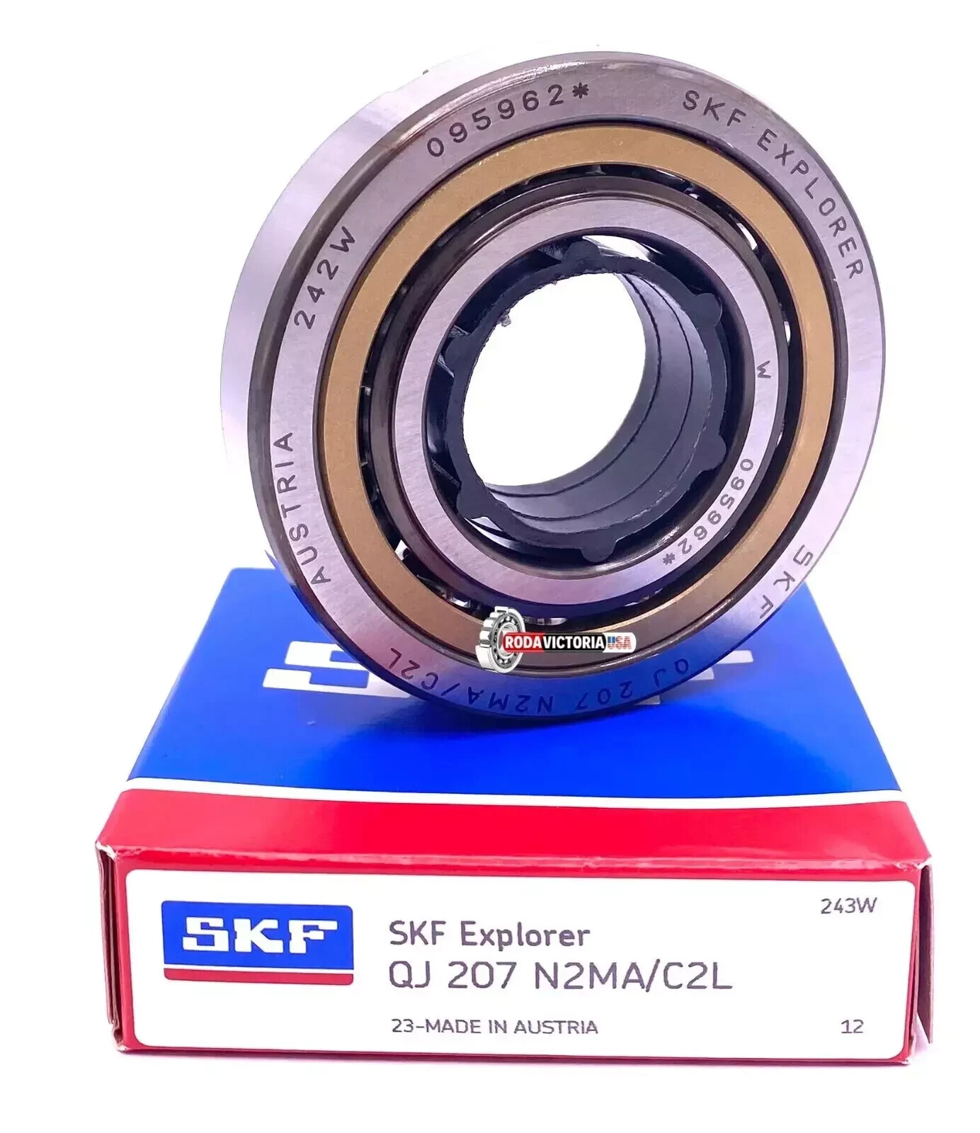SKF QJ207 N2MA/C2L Four Point Contact Ball Bearing 35x72x17 mm