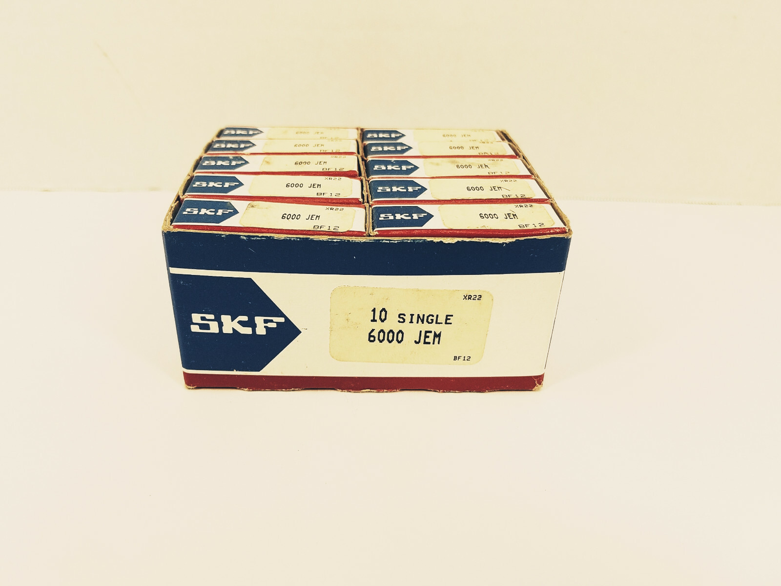 (Box of 10) SKF 6000 JEM Radial/Deep Groove Ball Bearing – New