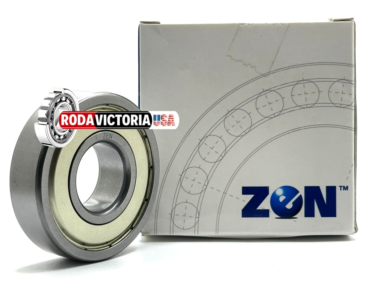 ZEN 6204 ZZ DEEP GROOVE BALL BEARING, METAL SHIELDED 20x47x14mm