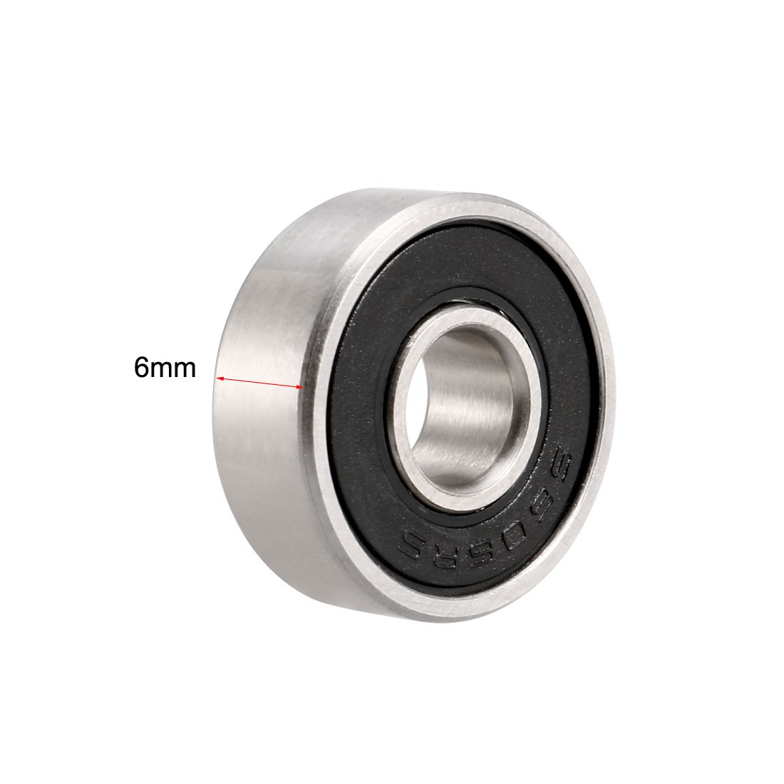 S606-2RS Stainless Steel Ball Bearing 6x17x6mm Double Sealed 606RS Bearings 2pcs
