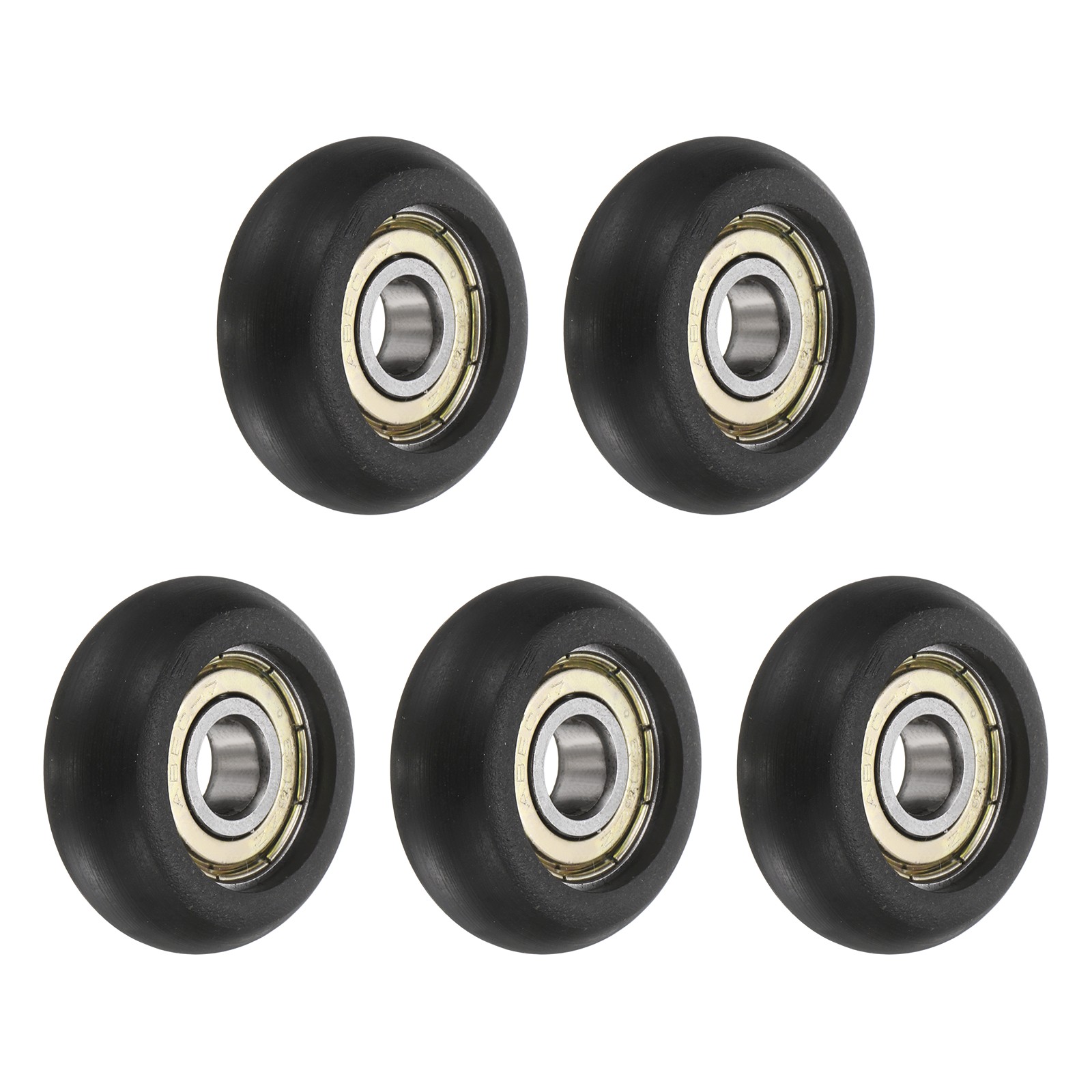 5Pcs 608ZZ Nylon Plastic Guide Bearing 8x32x12mm Pulley Roller, Black