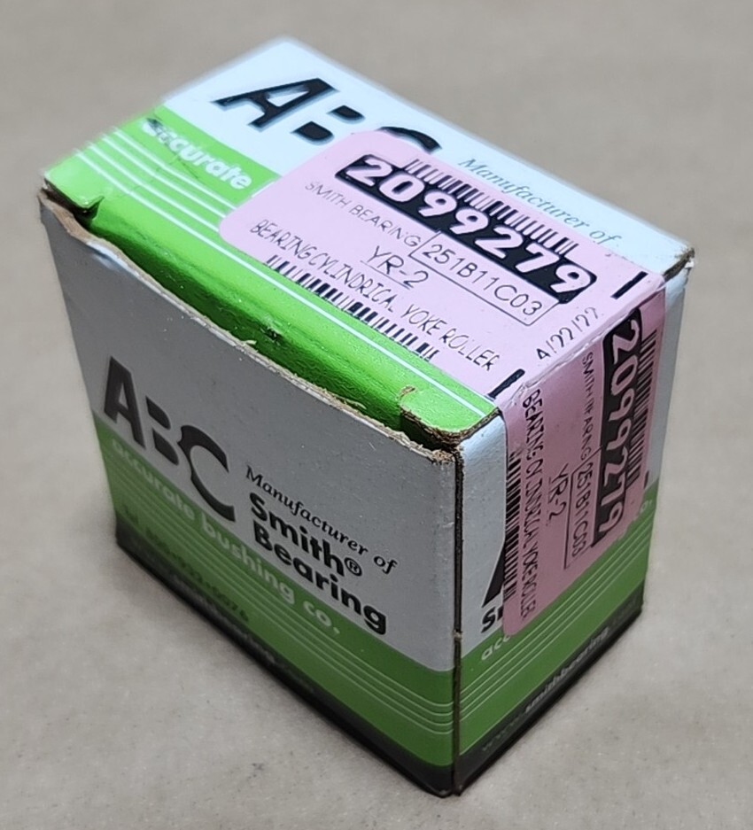 *NEW* ABC Smith YR-2 Cylindrical Yoke Roller Bearing 5/8″ Bore 🇺🇸 + Warranty!