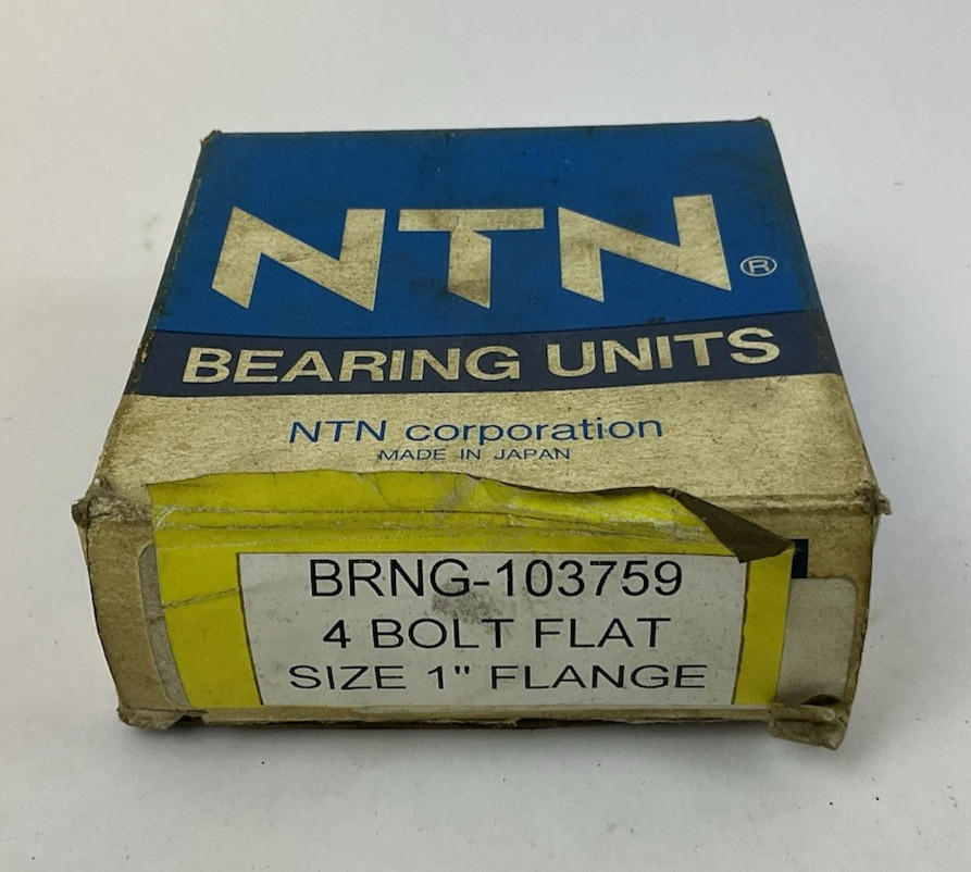NTN BEARING AU205-100 C 4 BOLT FLAT SIZE 1″ FLANGE