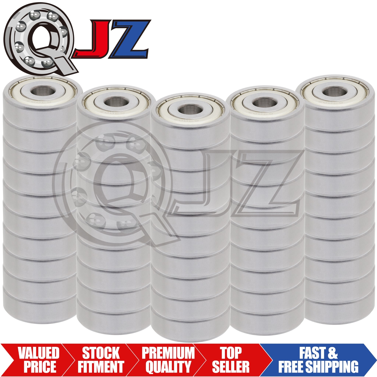 [Qty.50] 6300-ZZ Radial/Deep Groove Ball Bearing [10mm Bore x 35mm OD x 11mm W]