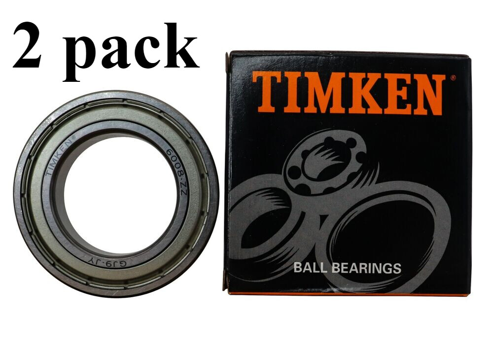 NEW 2PACK TIMKEN 6008 ZZ 40X68X15MM Double Metal Seal Ball Bearings 6008ZZ