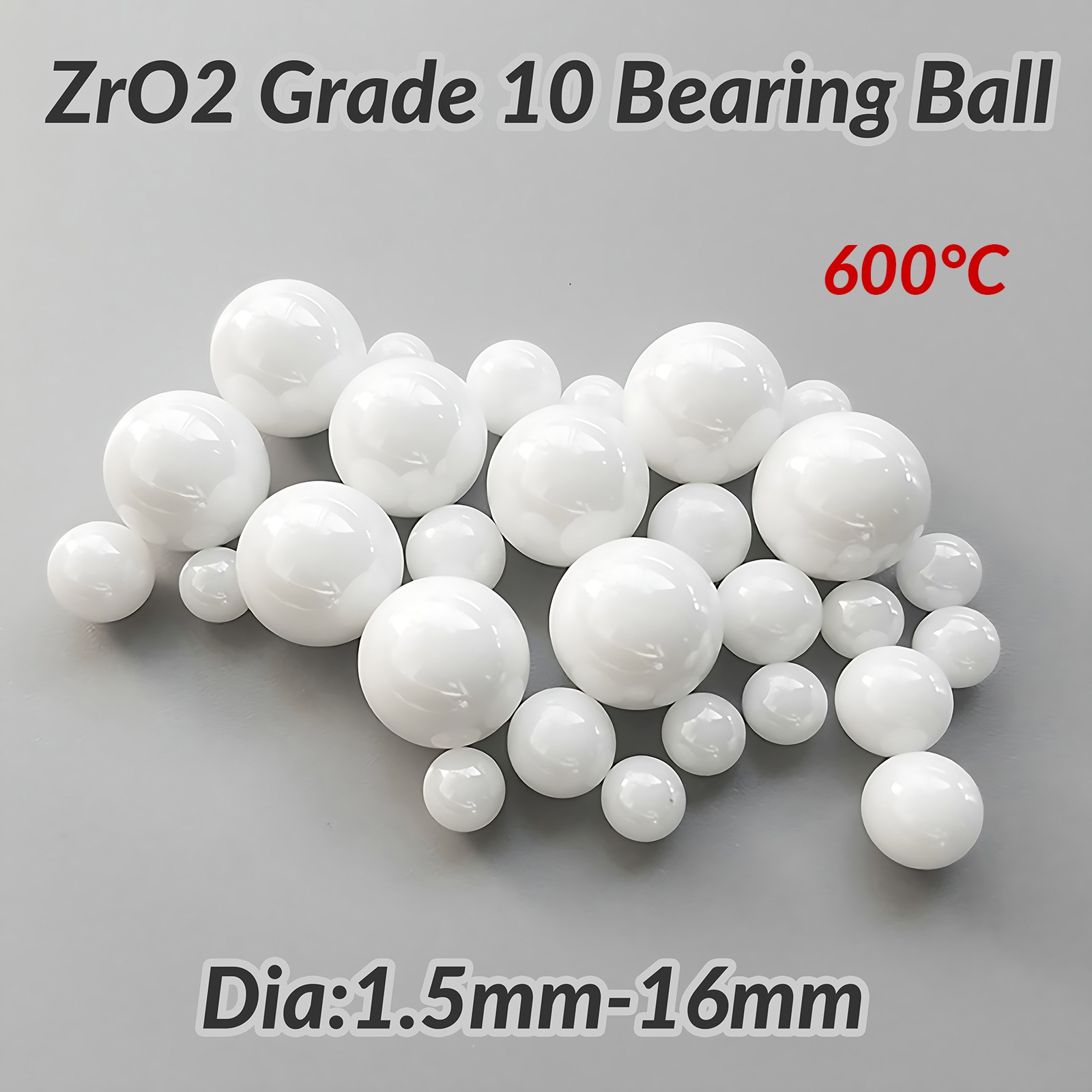 G10 Precision Bearing Balls Polish ZrO2 Zirconia Ceramic Ball Dia 1.5mm – 16mm