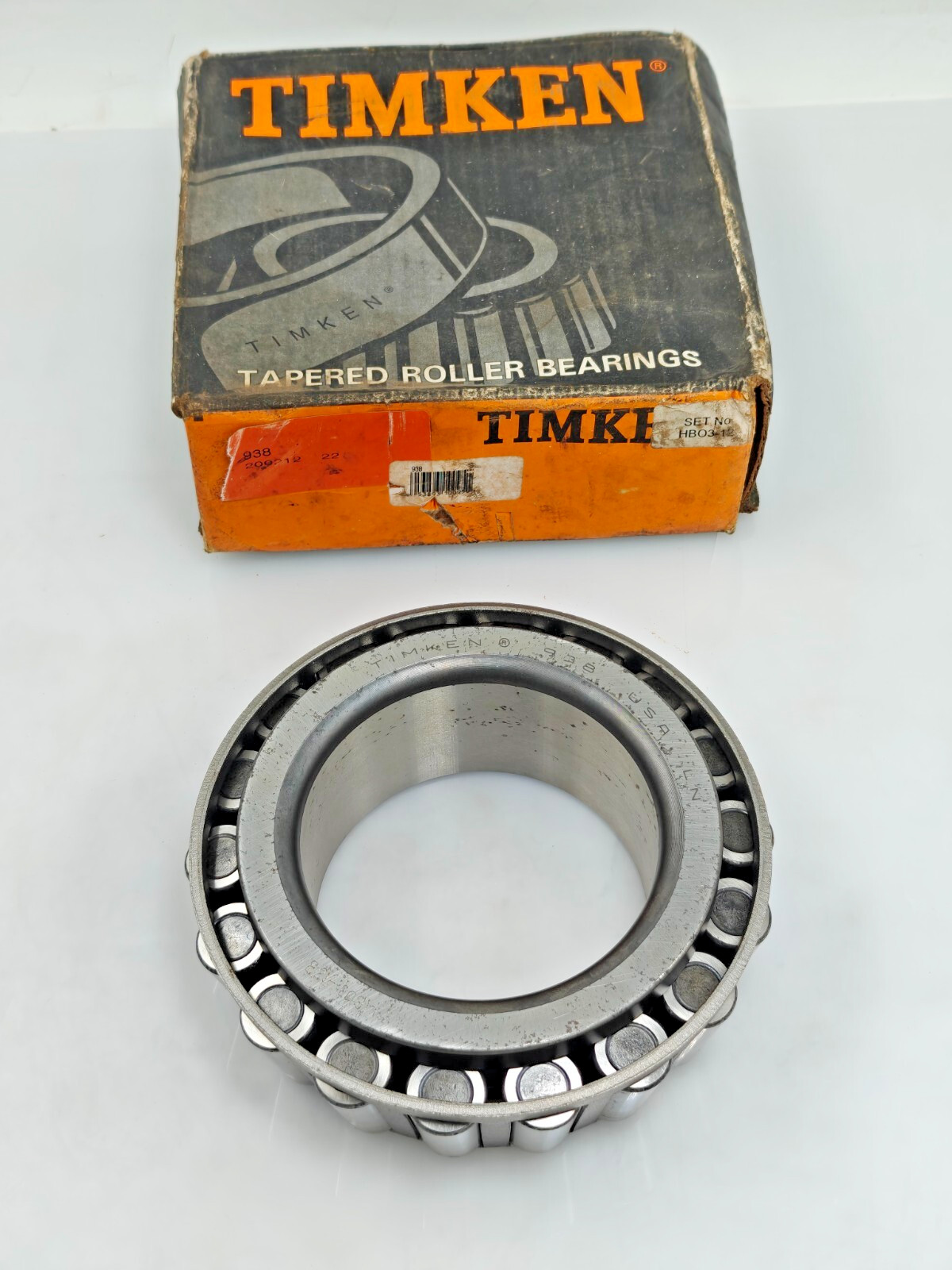 938 200212 Timken Tapered Roller Bearing Cone Only Timken 938 USA 4.5in Bore