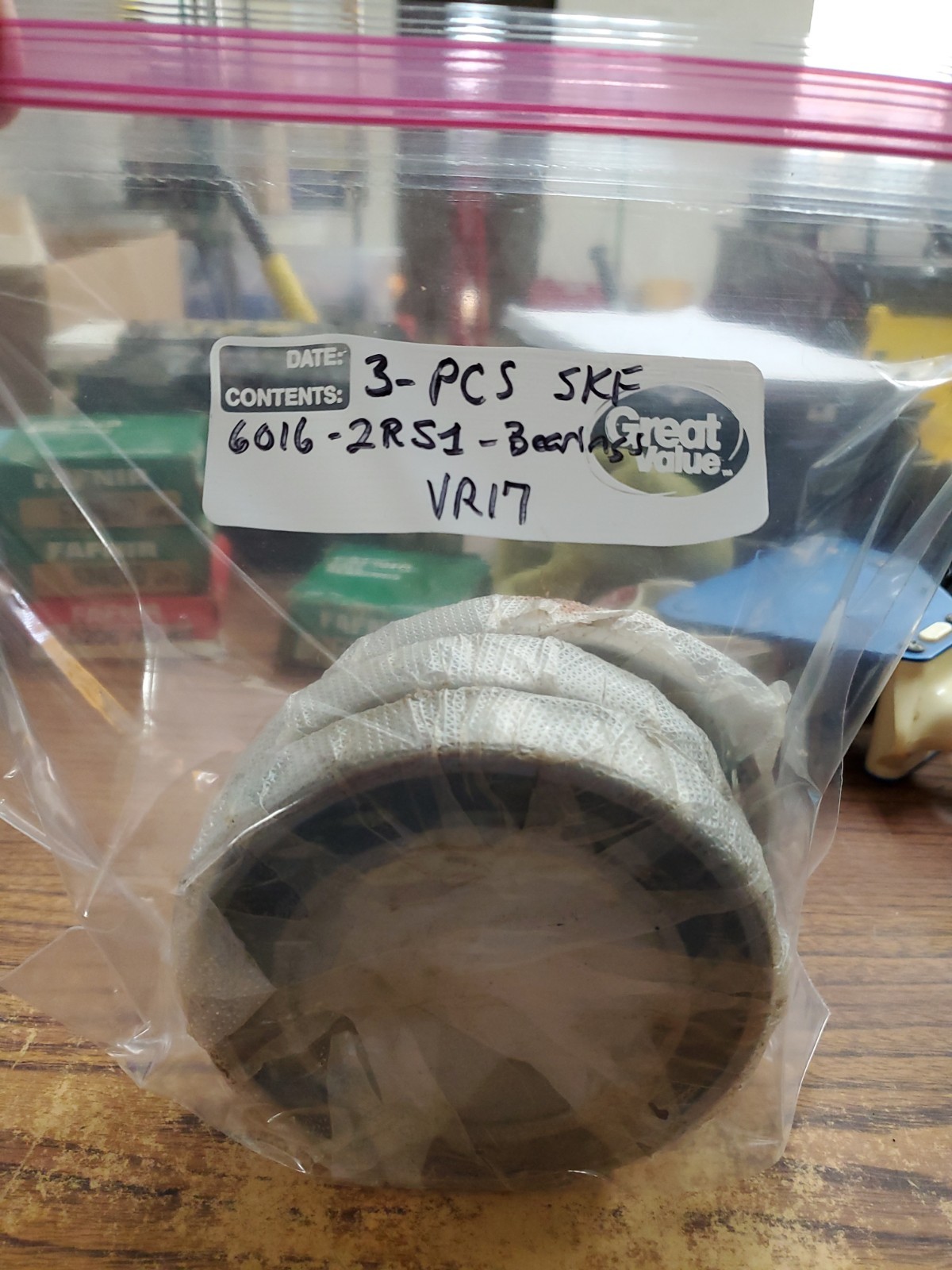 (3-PCS) SKF 6016-2RS1 Deep Groove Ball Bearings 80x125x22mm Double Sealed NOS