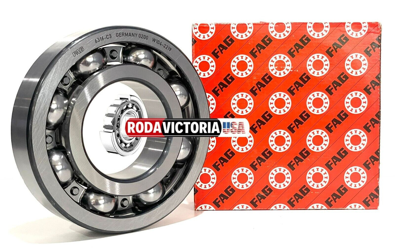 FAG 6316 C3 DEEP GROOVE BALL BEARING, OPEN TYPE, NO SEALS 80x170x39 mm