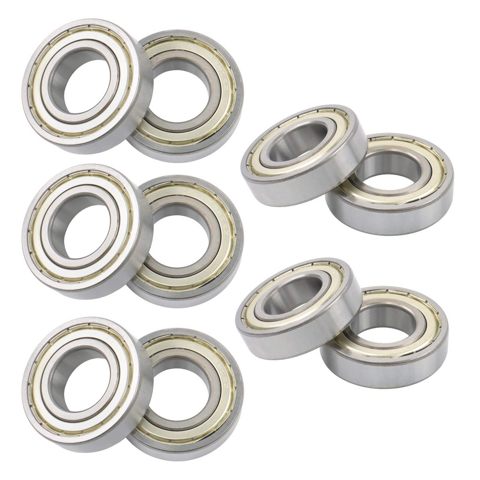 6206-ZZ Ball Bearing 30x62x16mm 10 Pcs Premium Metal Shielded Deep Groove