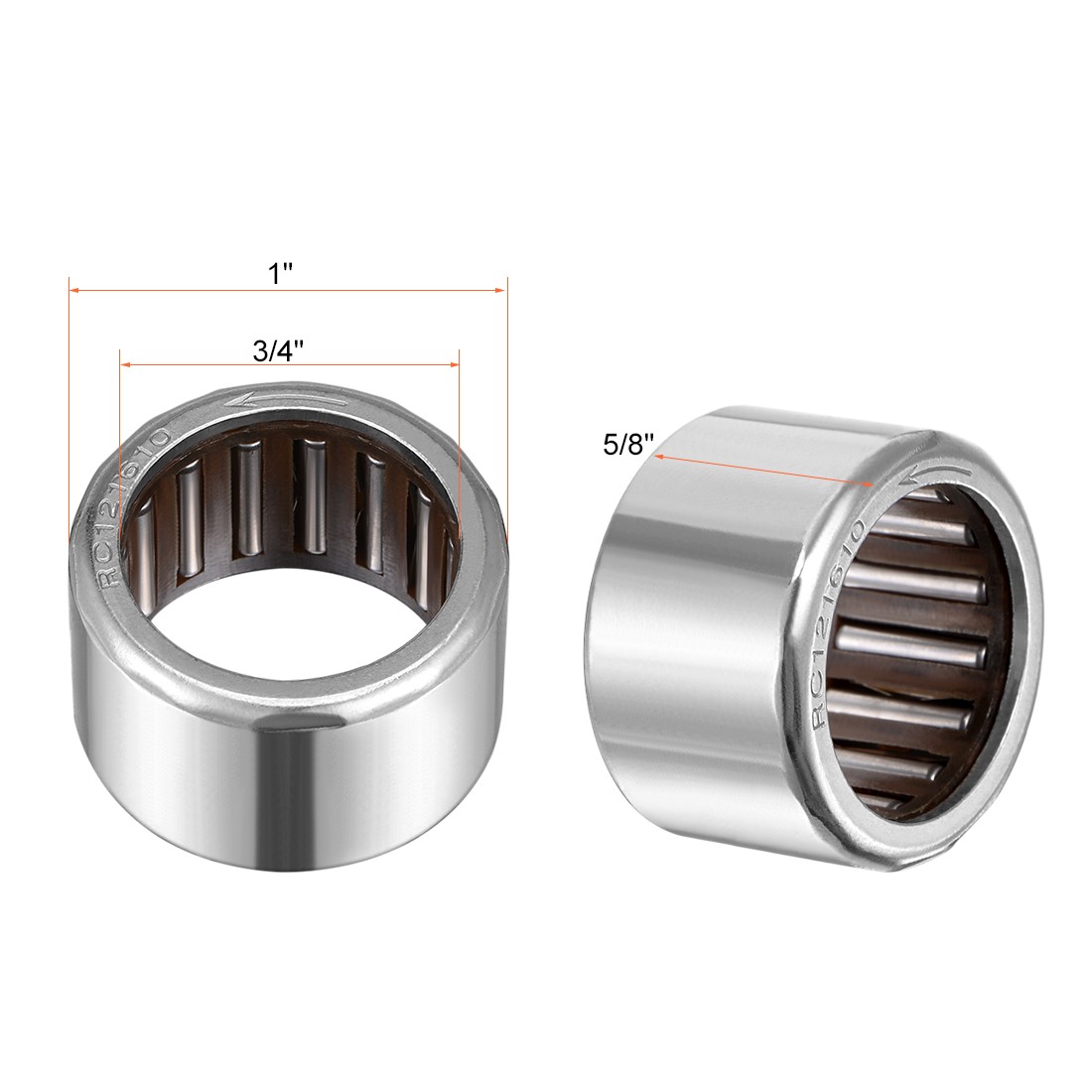 RC121610 Needle Roller Bearings One Way Bearing 3/4″ x 1″ x 5/8″ 5Pcs