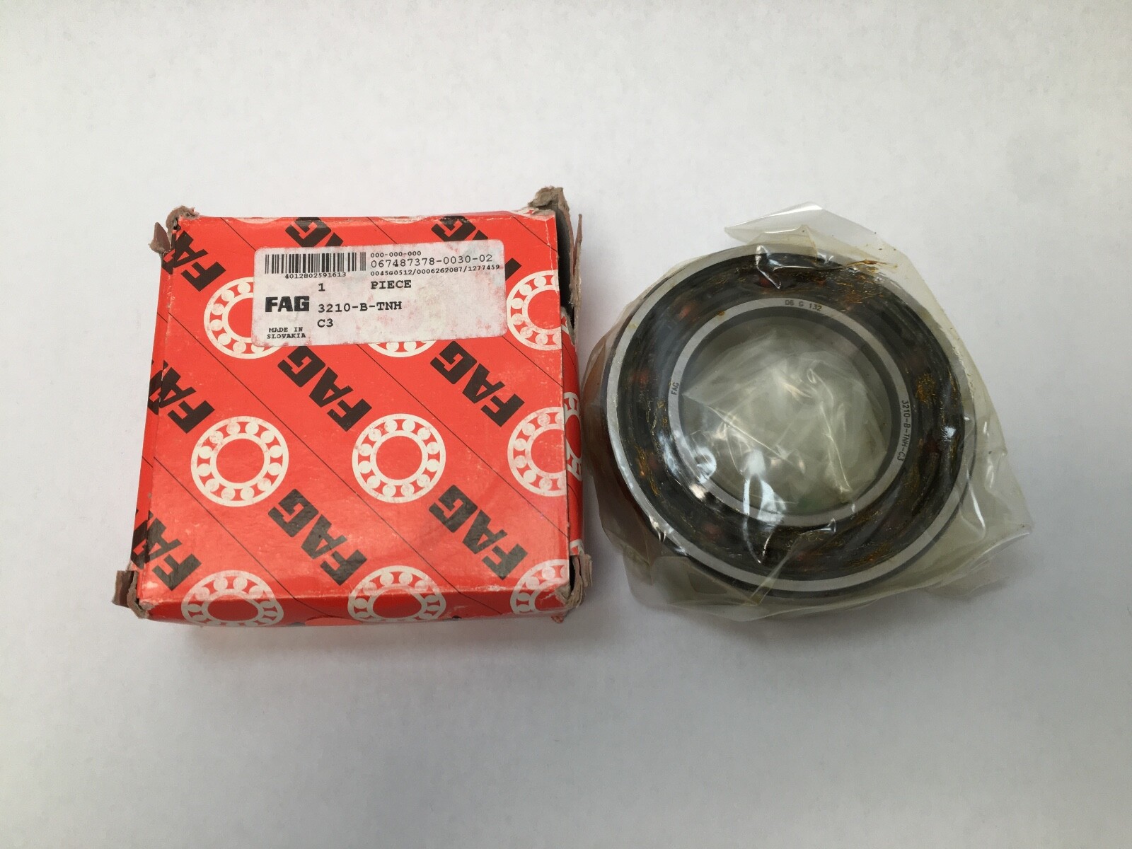 FAG 3210-B-TNH-C3 Angular Contact Bearing 50mmx90x1-3/16″ mm 5210 3210B TNH C3