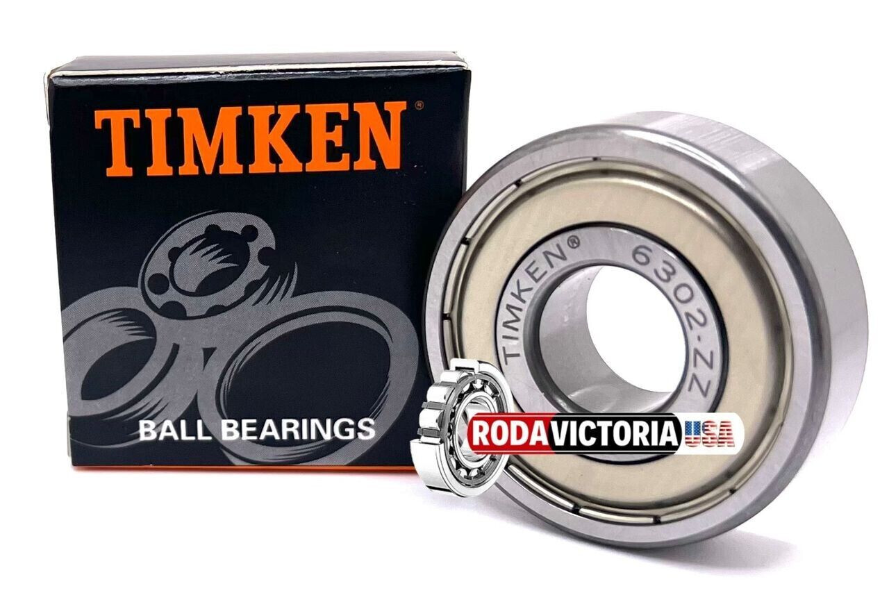 TIMKEN 6302 ZZ DEEP GROOVE BALL BEARING, METAL SHIELDED 15x42x13mm