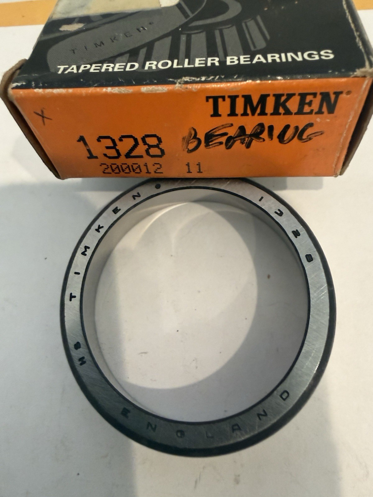 New Timken 1328 Tapered Cup Bearing, 2.0625” OD, .5625” Width