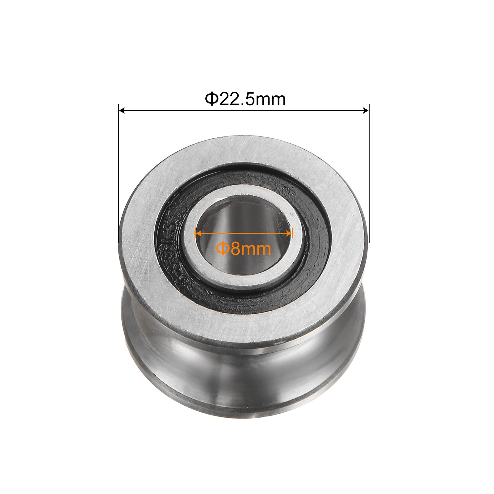 4 Set SG22 U Groove Track Guide Bearing 8×22.5×14.5mm U Groove Roller Wheel