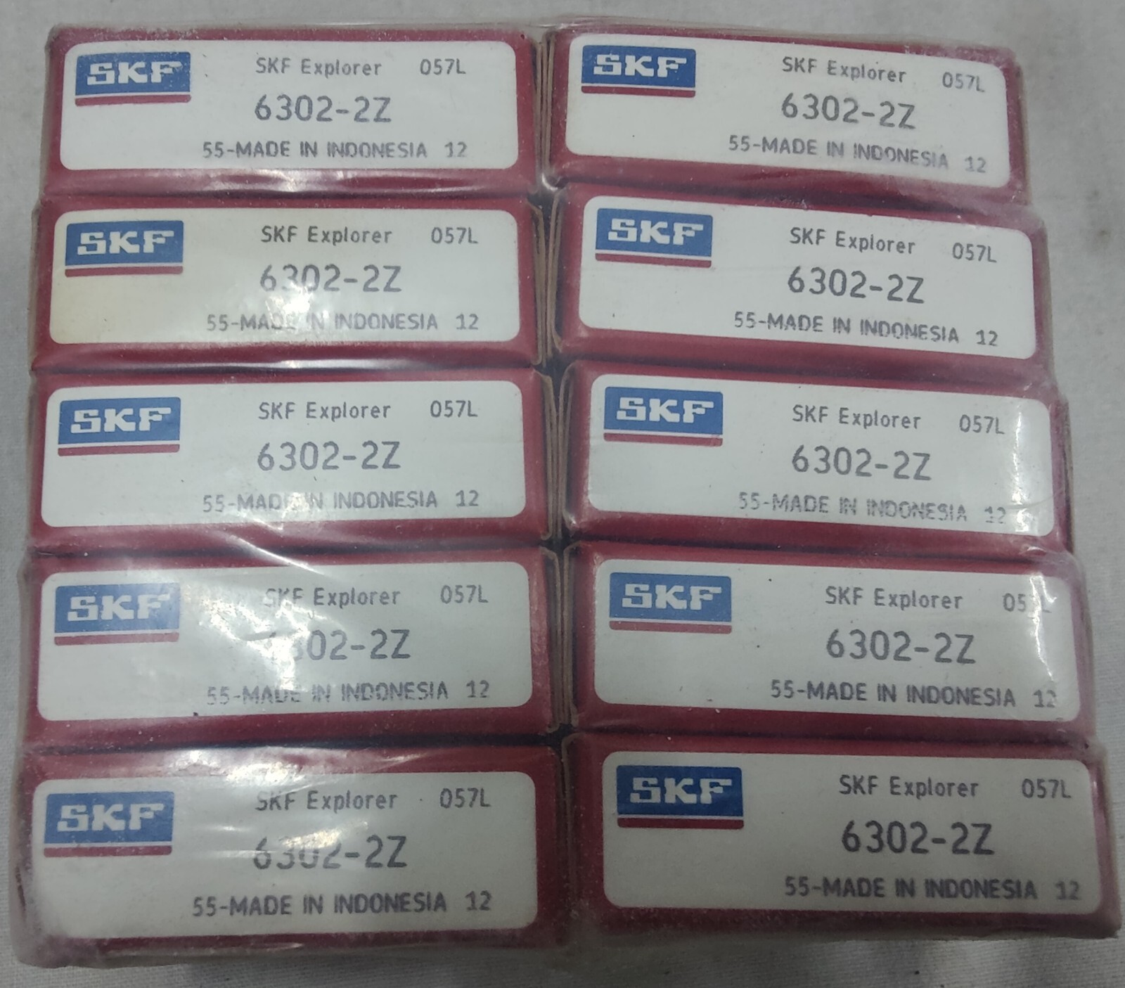 SKF 6302-2Z 15x42x13mm Deep Groove Ball Bearing (10 Pcs Lot )