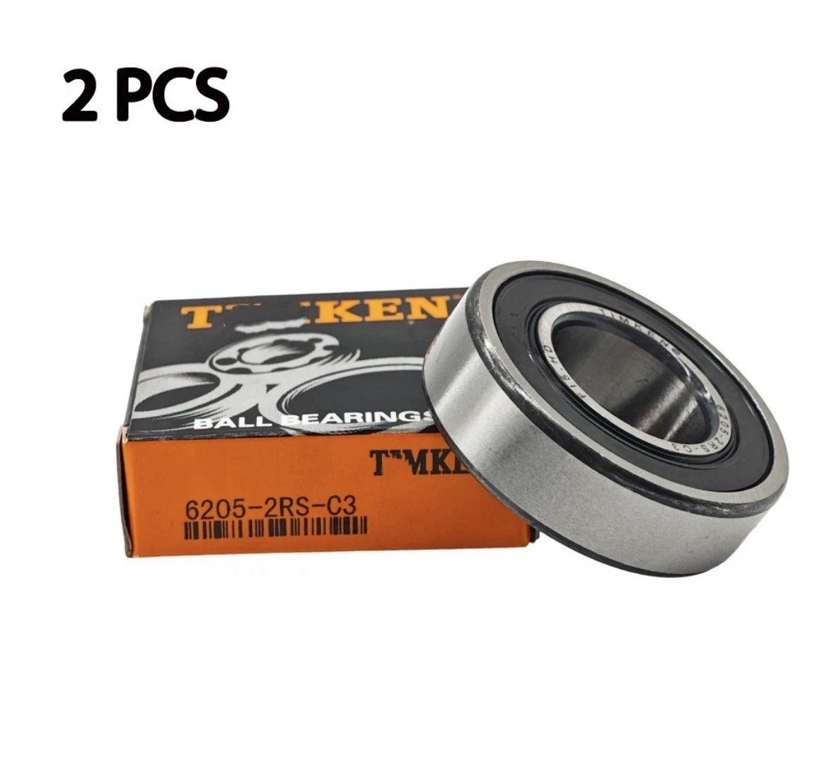 2 PACK Double Rubber Seal Bearings 6205RS For TIMKEN 6205-2RS C3 25X52X15MM