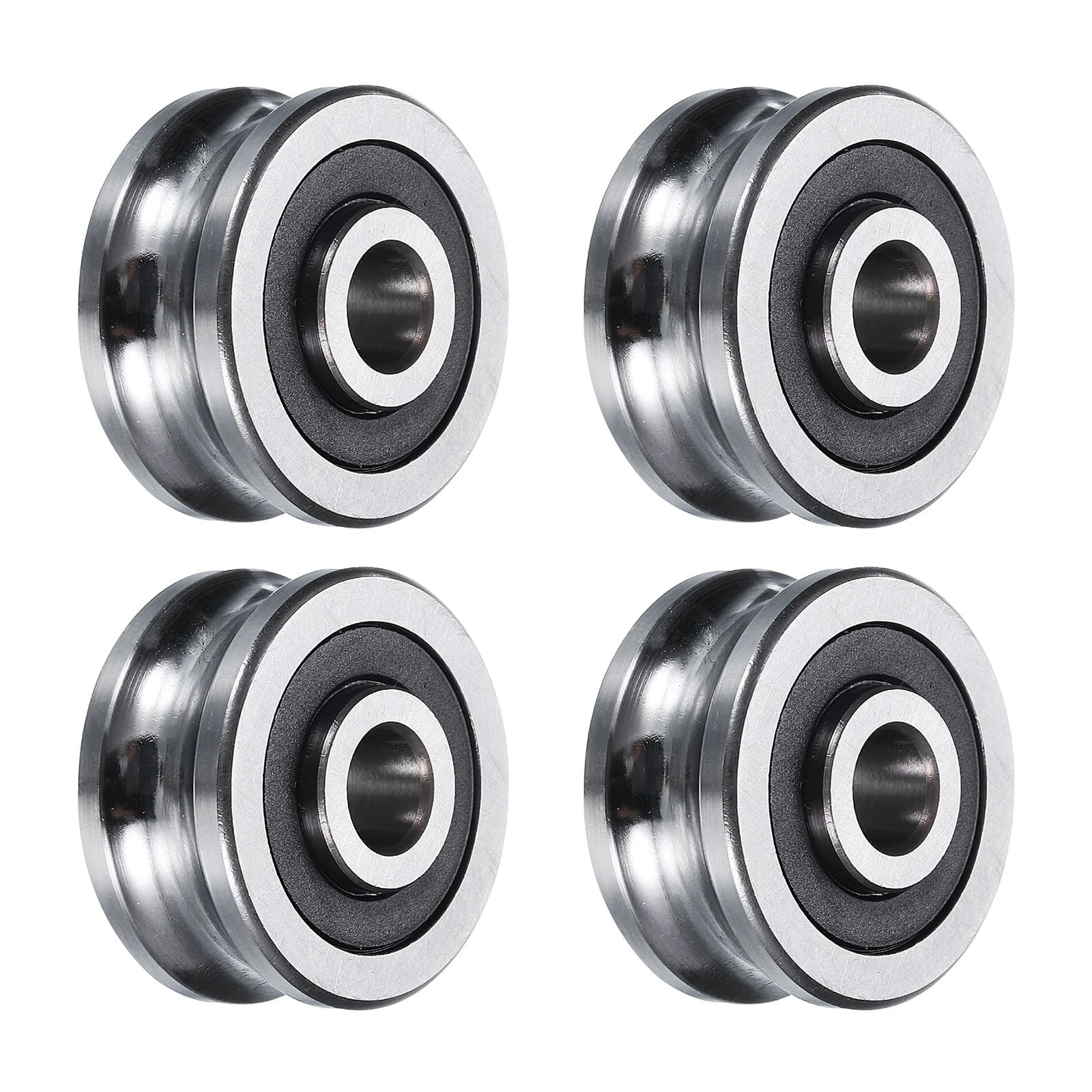 uxcell 4pcs SG25 U Groove Track Guide Bearing 8x30x14mm U SG25, silver