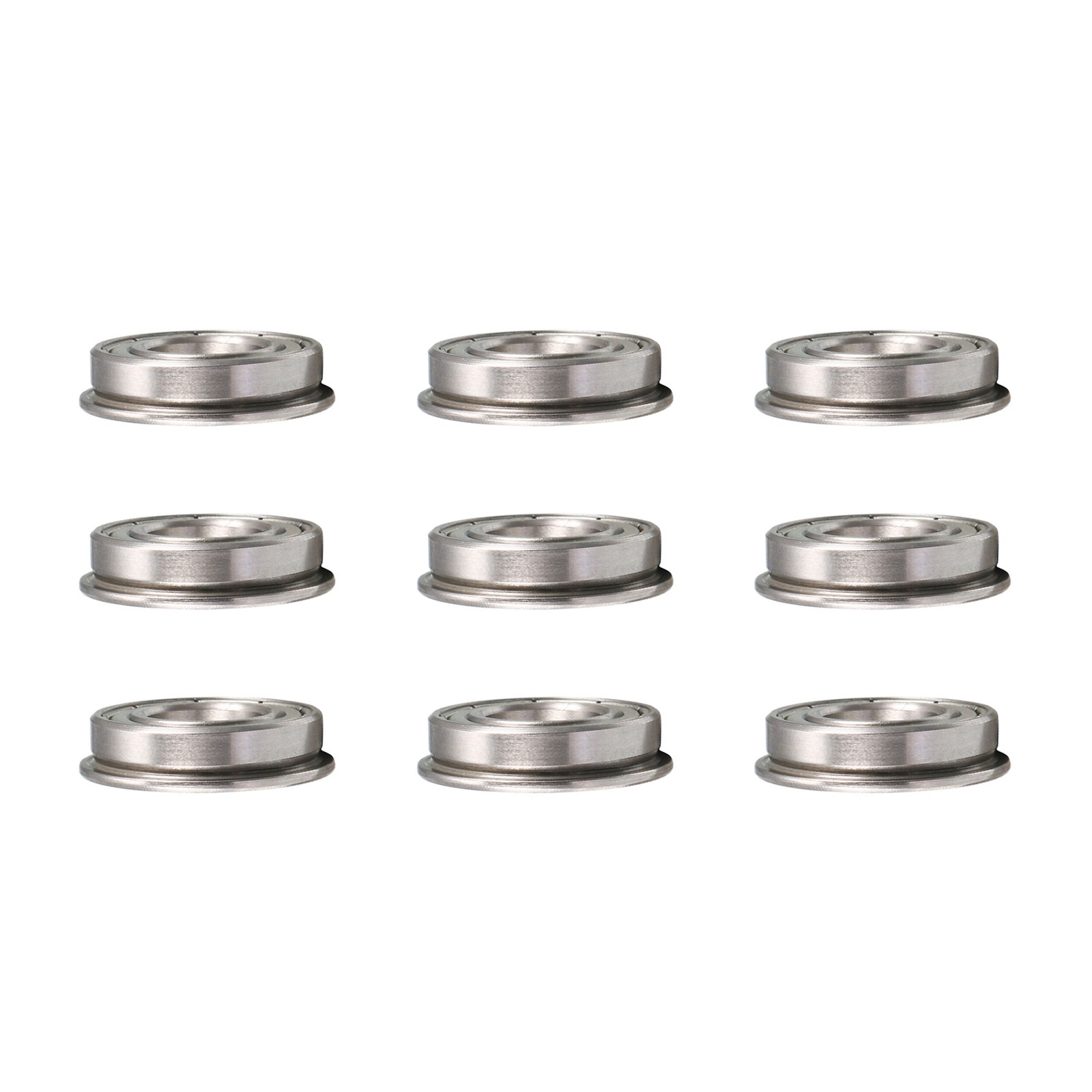 10PCS,F6800zz Flange Ball Bearing 10x19x5mm Shielded ABEC-3 Chrome Steel Bearing