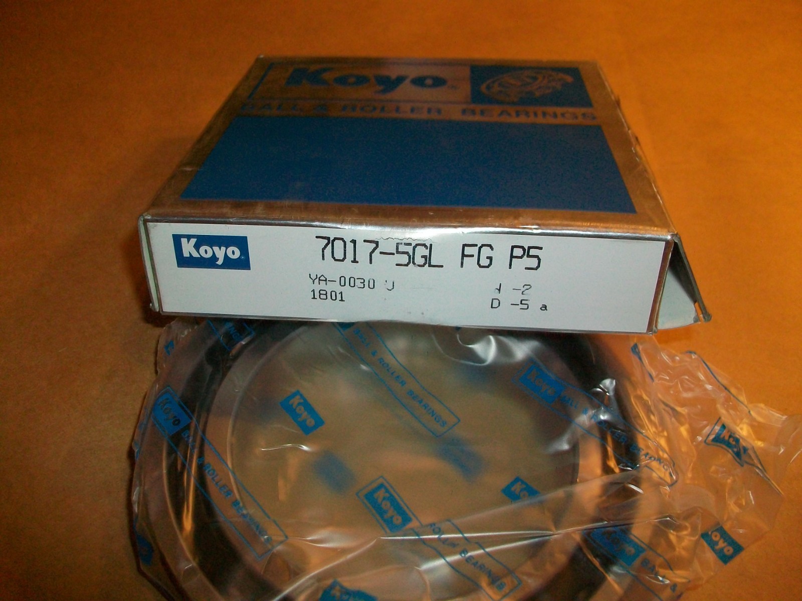 KOYO Roller Bearing 7017-5GL FG P5 NEW IN BOX