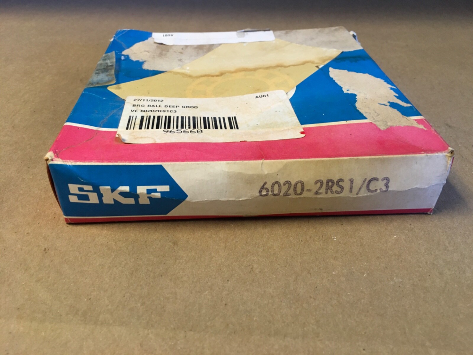 SKF 6020 2RS1/C3 DEEP GROOVE BALL BEARING, RUBBER SEALED 100x150x24mm (KB)