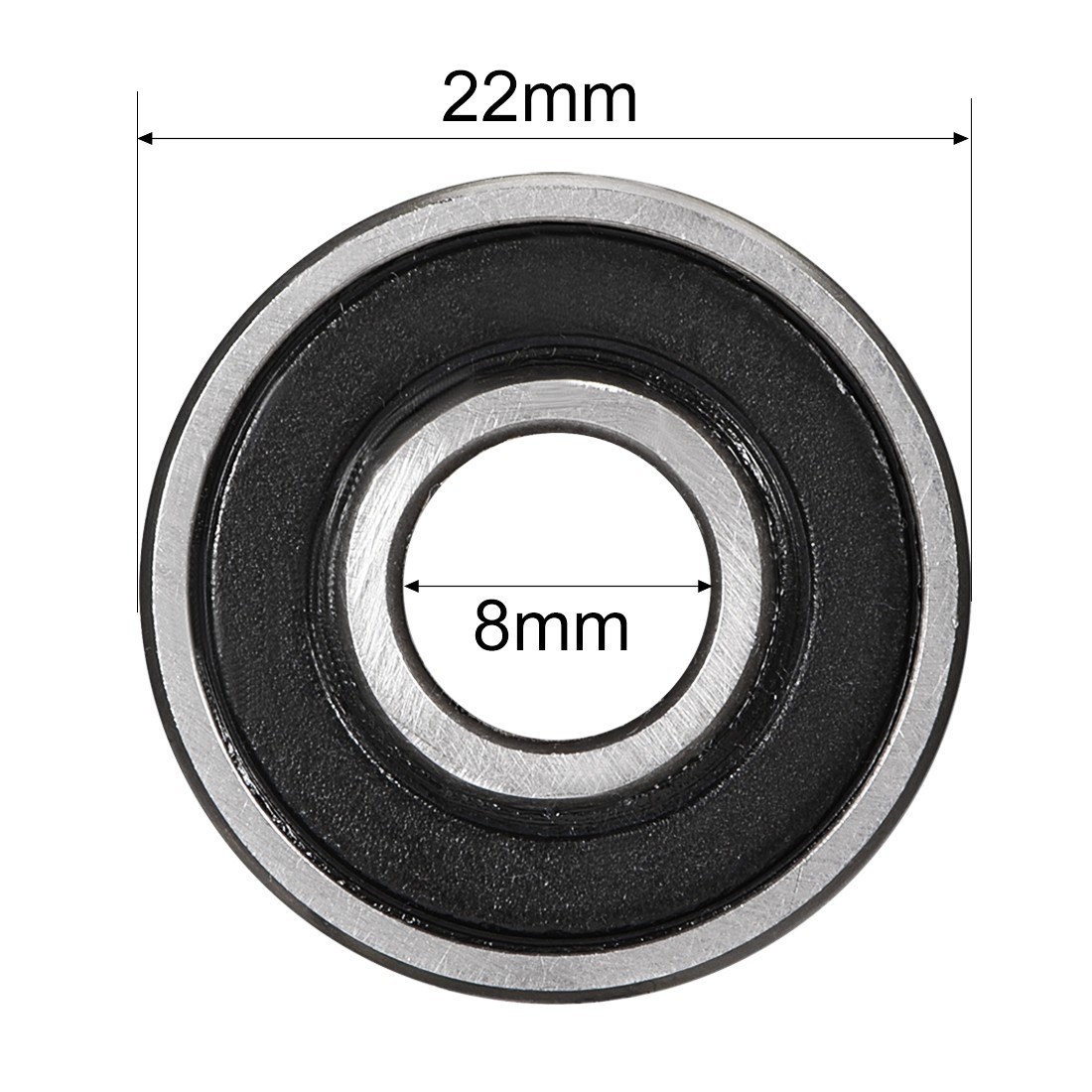 20pcs 608 2RS 608RS Deep Groove Ball Bearing Rubber Double Sealed 8x22x7mm