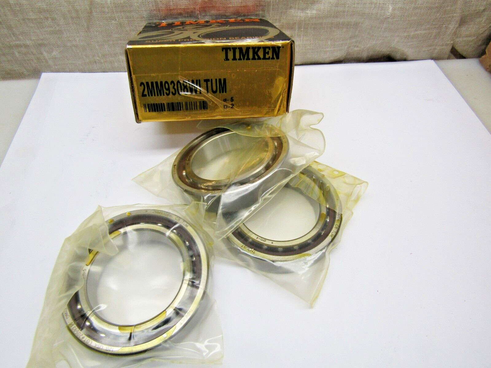 Timken 2MM9308WI TUM Super Precision Matched 3 Bearing Set 2MM9308WICRTUM