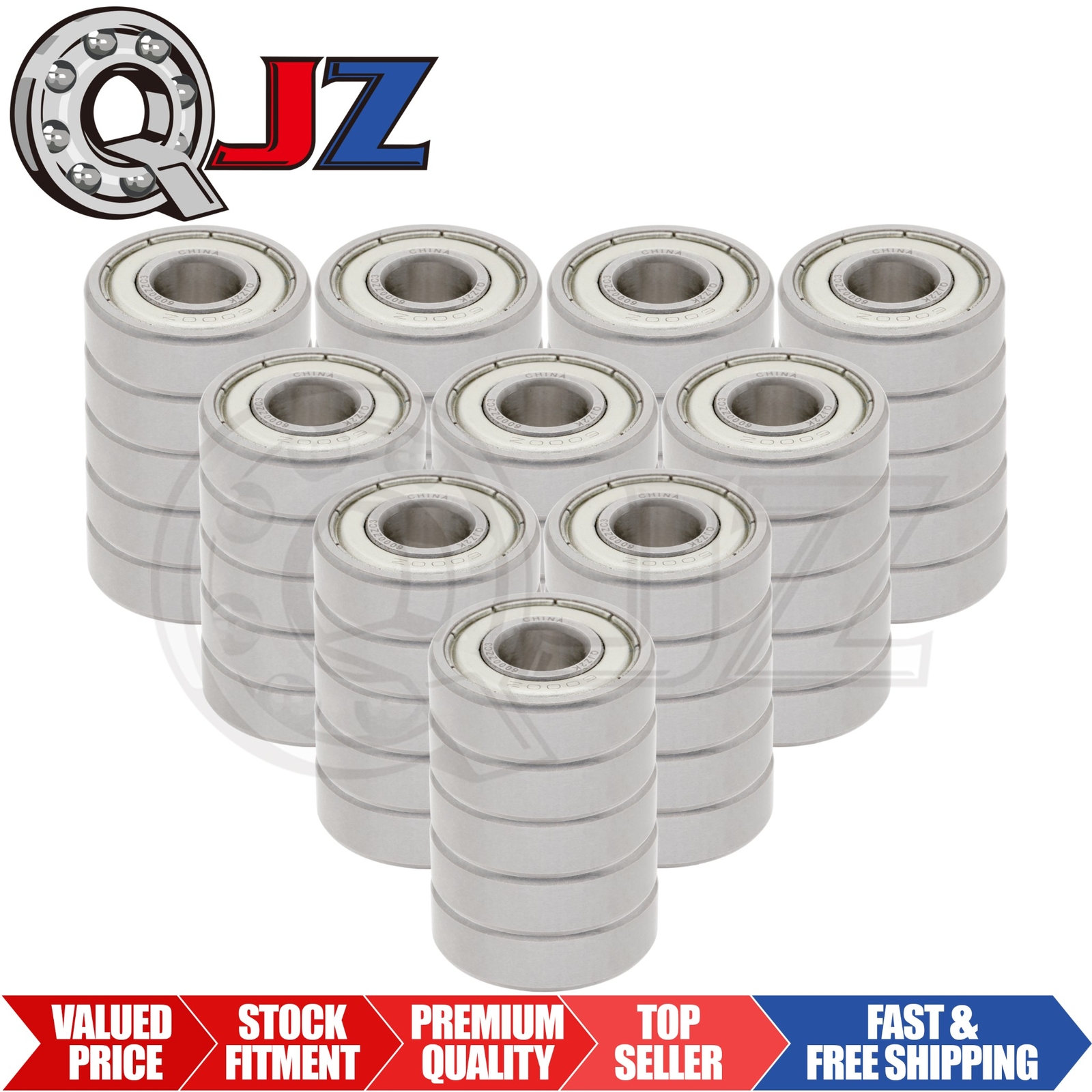 [Qty.50] 6000-ZZ Deep Groove Radial Ball Bearing [10mm Bore x 26mm OD x 8mm W]