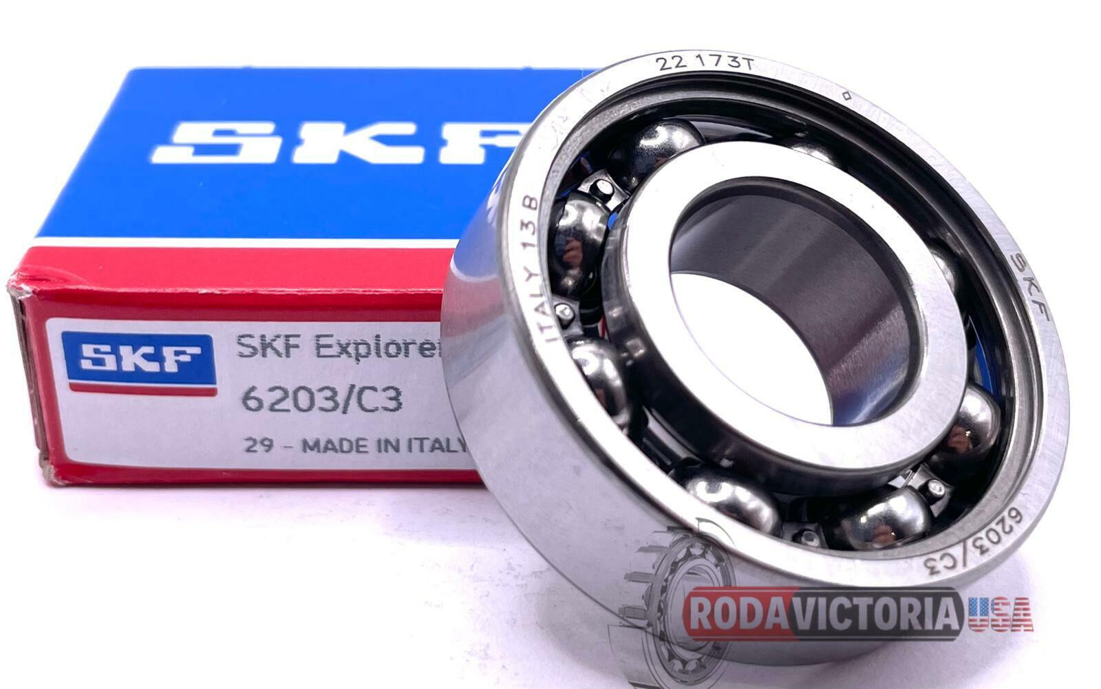 SKF 6203 C3 DEEP GROOVE BALL BEARING OPEN TYPE NO SEALS 17x40x12mm