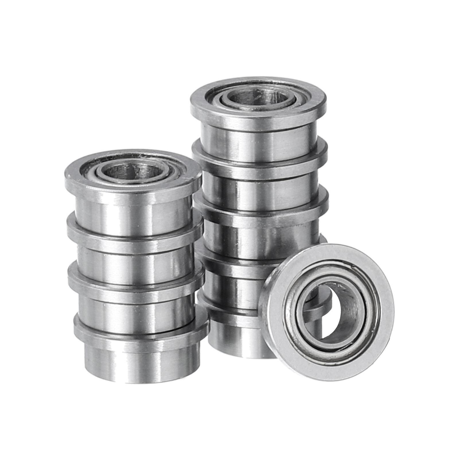 10pcs FR144ZZ Flanged Ball Bearing 1/8×1/4×7/64 Inch Replacement Wheel Bearings