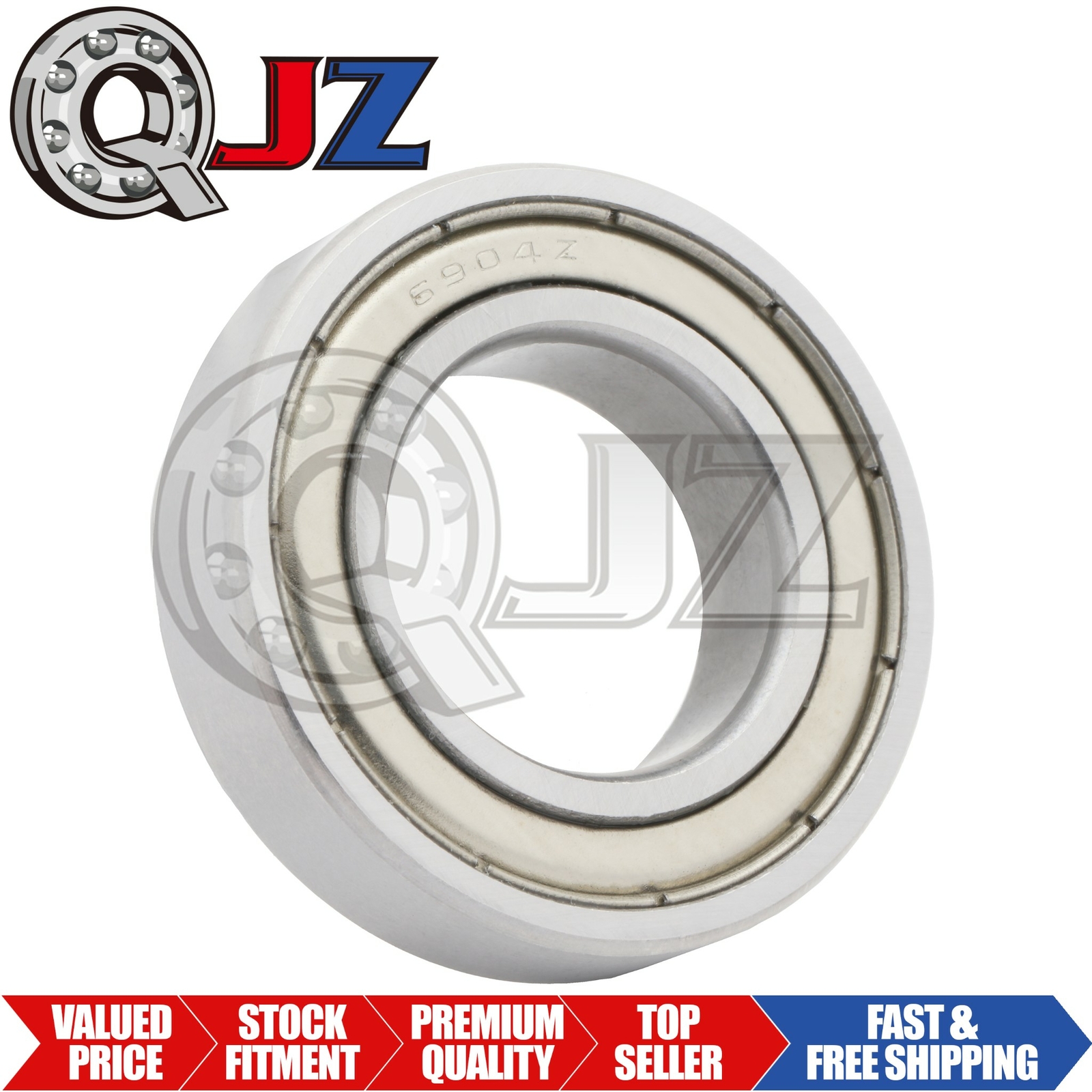 [1-Pack] 6904-ZZ Radial/Deep Groove Ball Bearing Double Shield 20mm x 37mm x 9mm