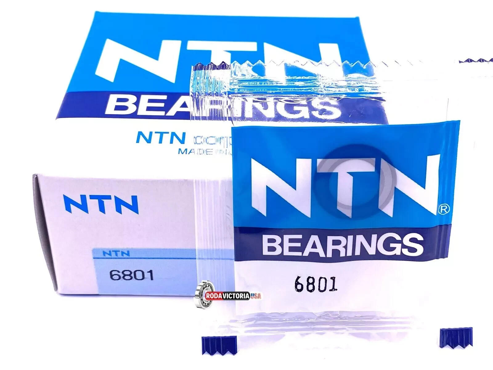 NTN Japan 6801 Deep Groov Ball Bearing, Open Type, No Seals 61801 12x21x5 mm