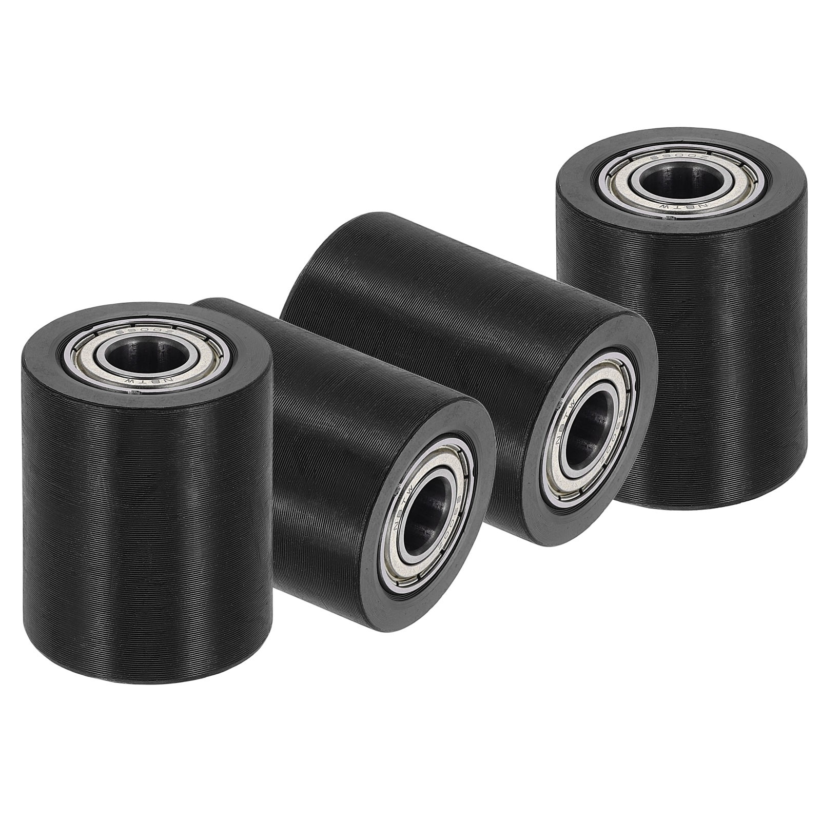 4Pcs Plastic Roller Wheel with Bearing, 3/8″x1-1/4″x1-37/64″ Bearing Pulley