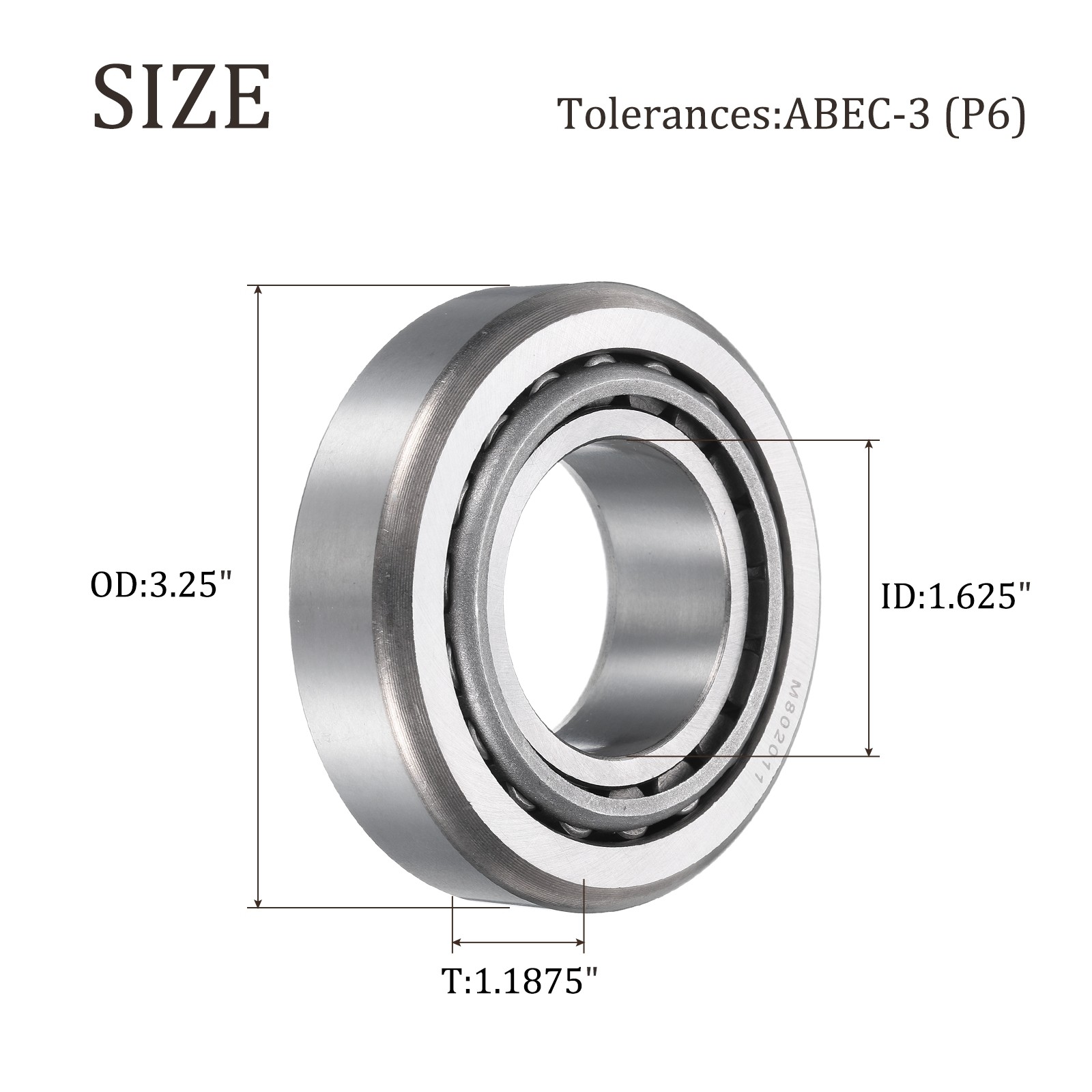 M802048/M802011 Tapered Roller Bearing Cone and Cup 1.6250″ Bore x 3.2500″ OD