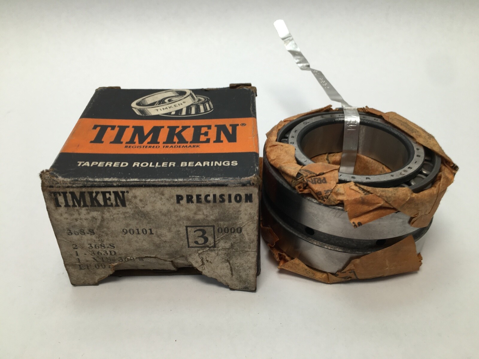 Timken 368S-90101 Double Taper Bearing Cone & Cup 2-1/32″ ID 3.543″ OD *3 USA