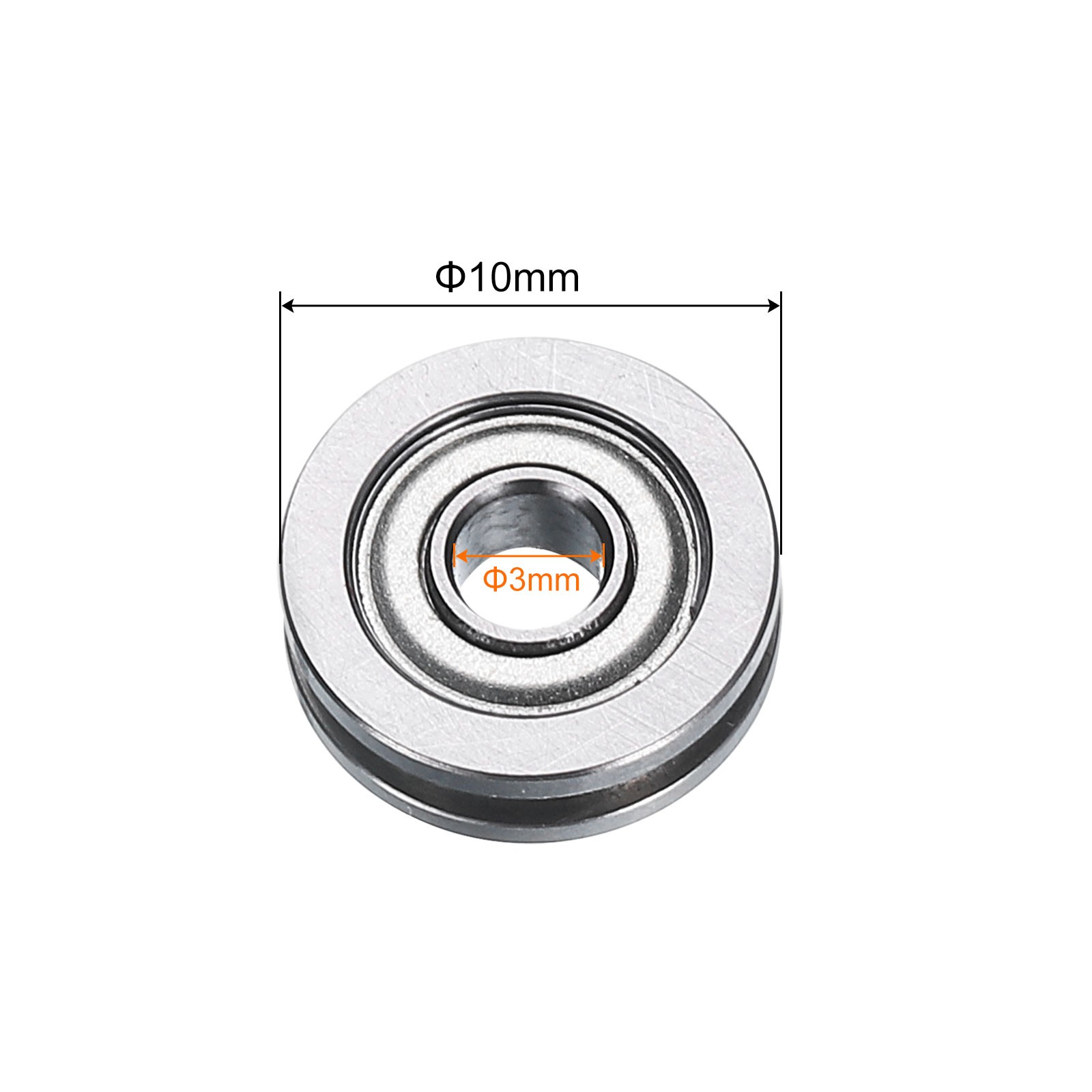 4pcs TU0310 U Groove Track Guide Bearing 3x10x3mm U Groove Roller Wheel