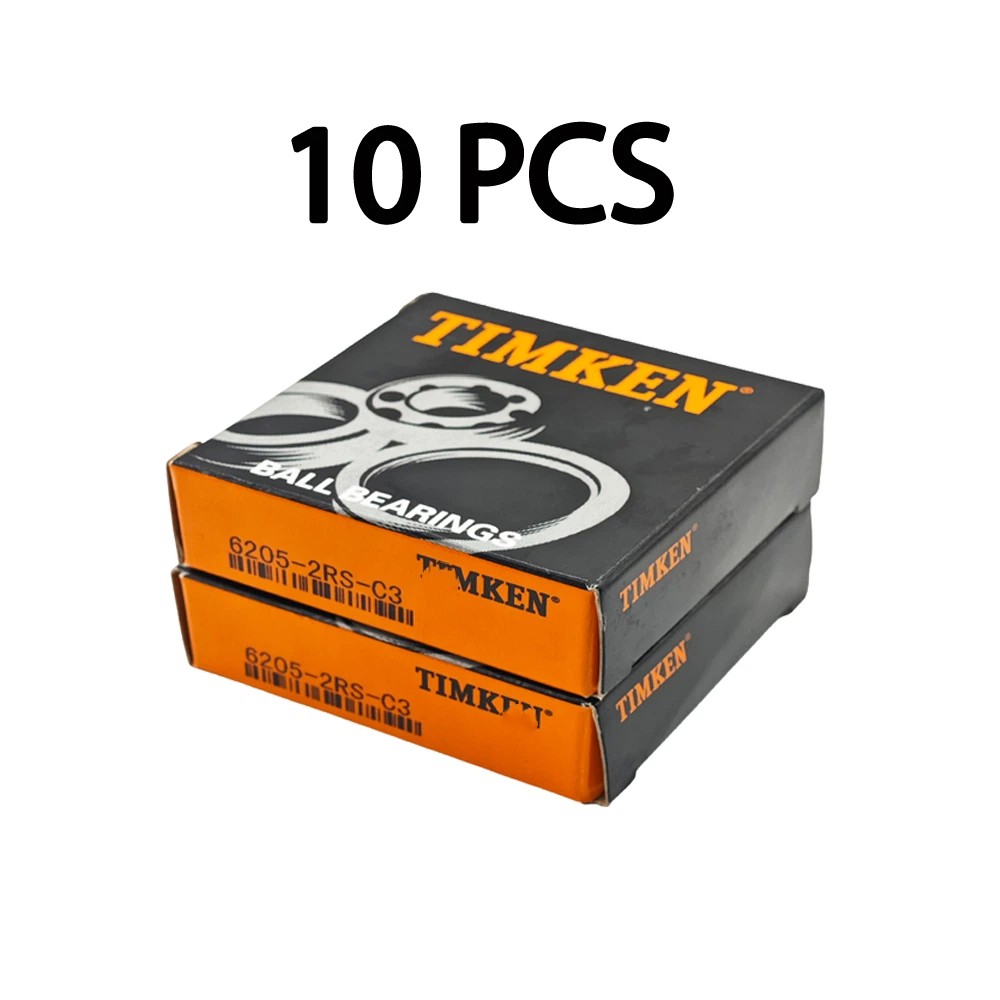 10PACK TIMKEN 6205-2RSC3 6205-2RS 25X52X15MM Double Rubber Seal Bearings 6205RS
