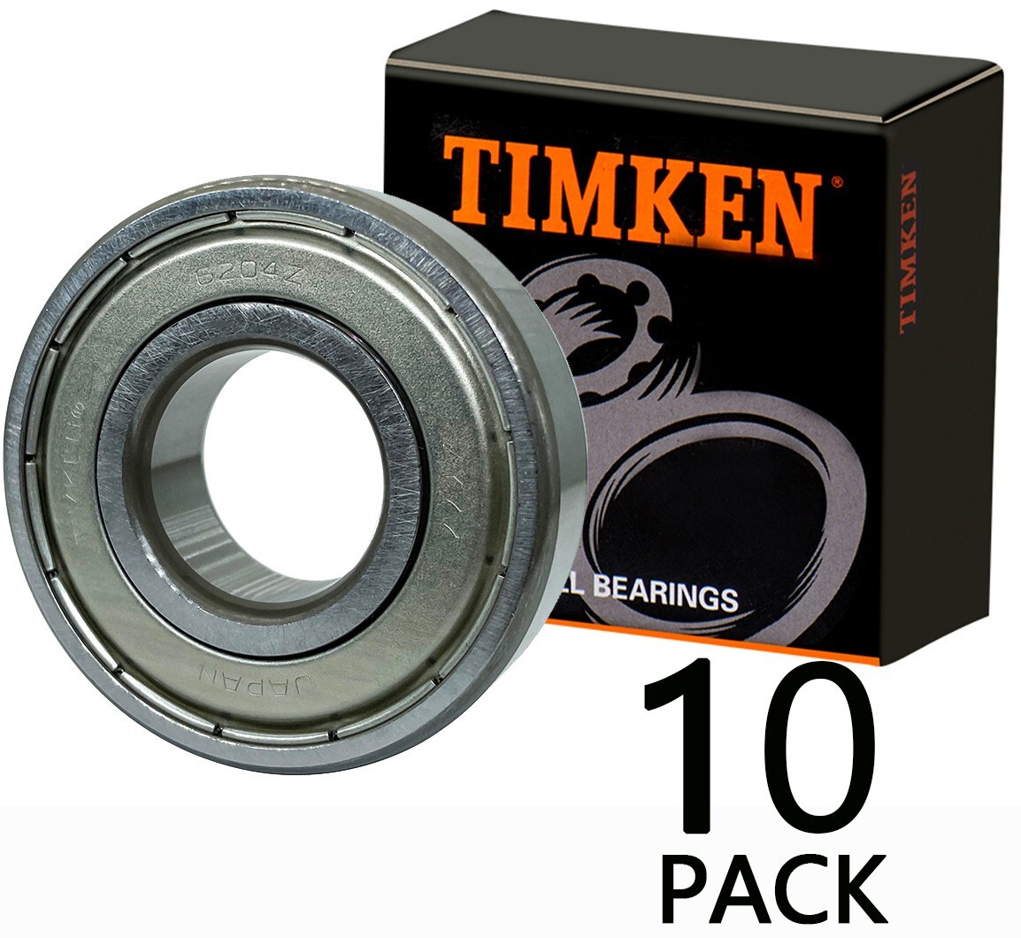 10PCS TIMKEN 6204-ZZ 20X47X14MM Made In Japan Double Metal Sealed Bearings 6004Z