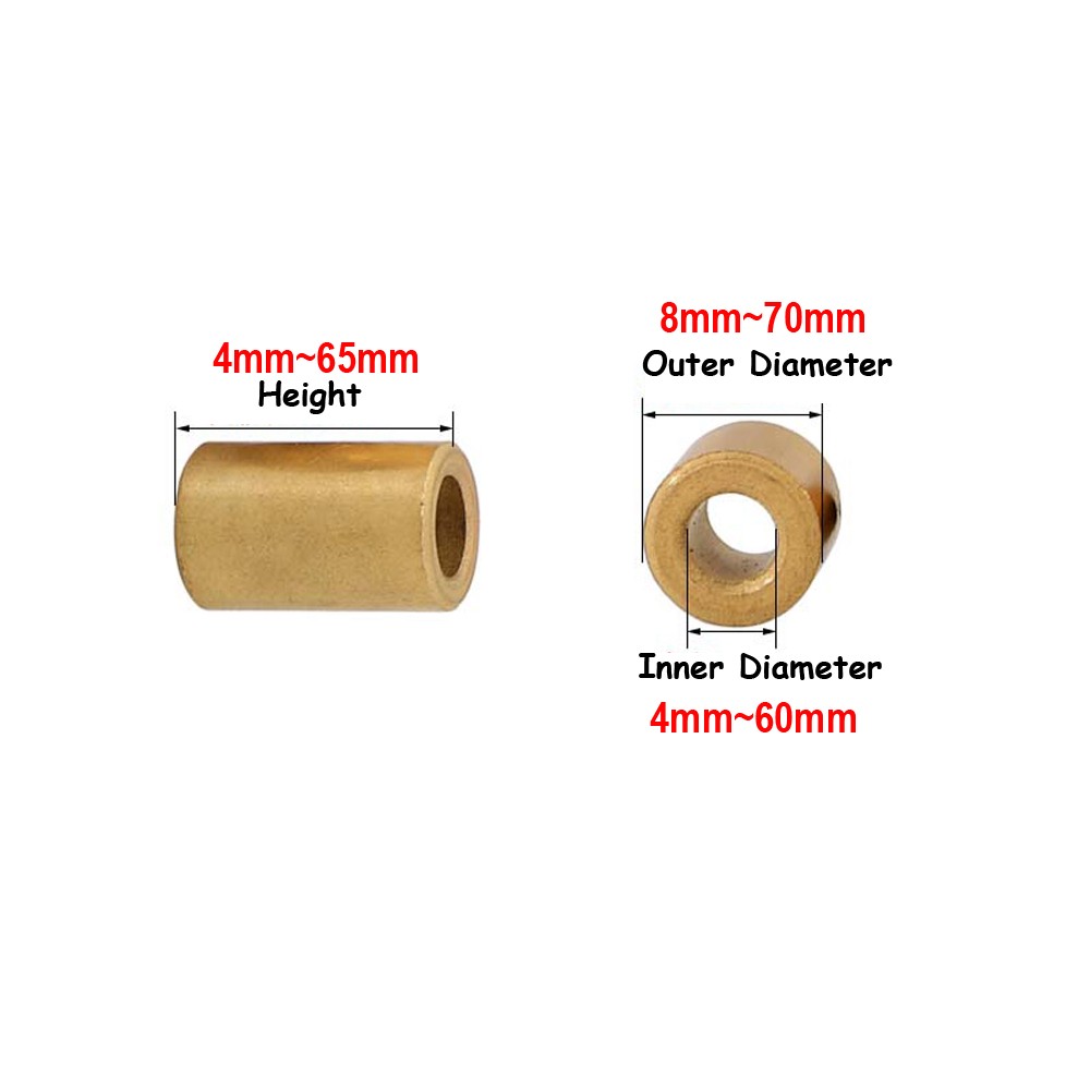 Metric Oilite Plain Bronze Sintered Bearing Bushes Series – Bore 3 mm to 60 mm