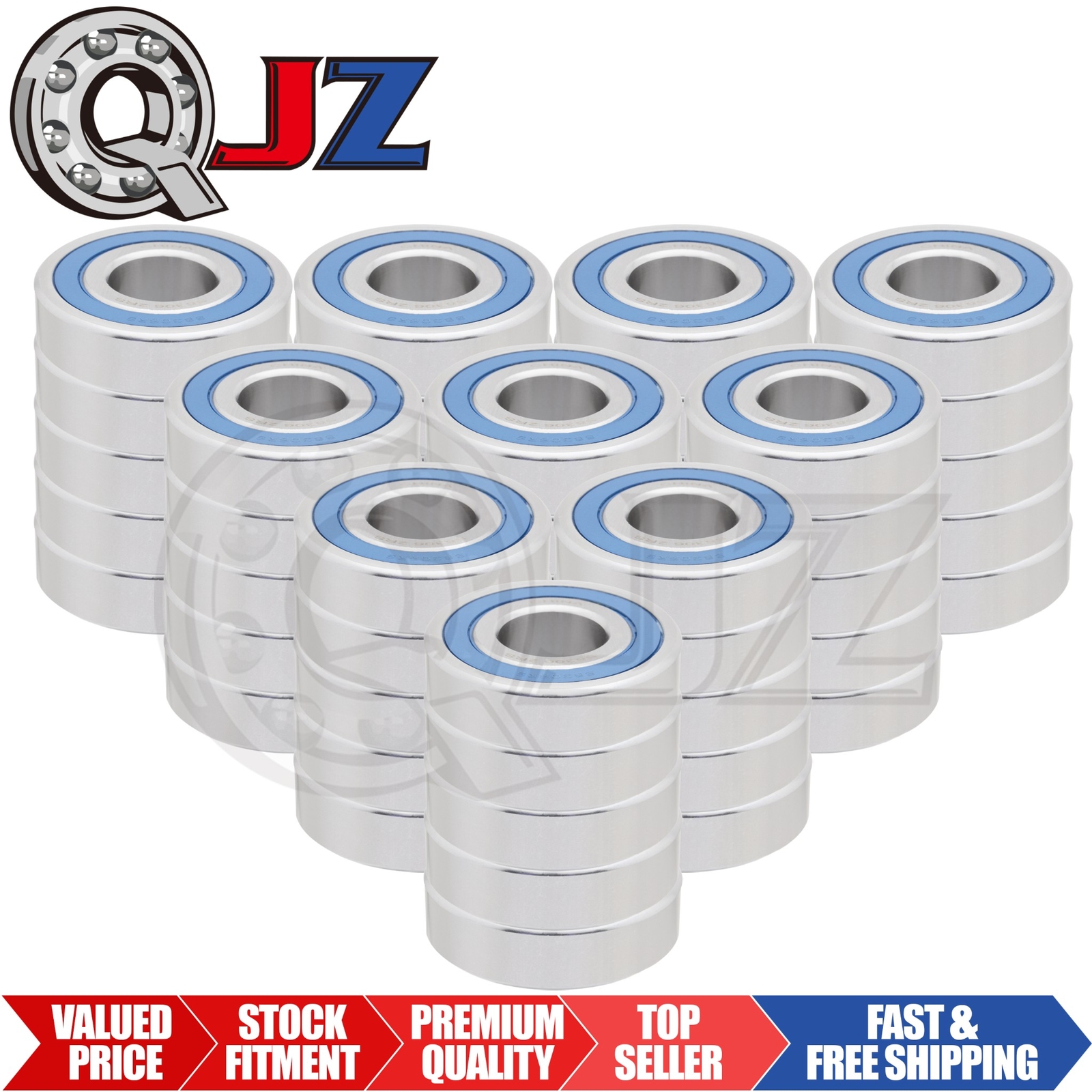 [Qty.50] S6306-2RS Stainless Radial Ball Bearing [30mm ID x 72mm OD x 19mm W]