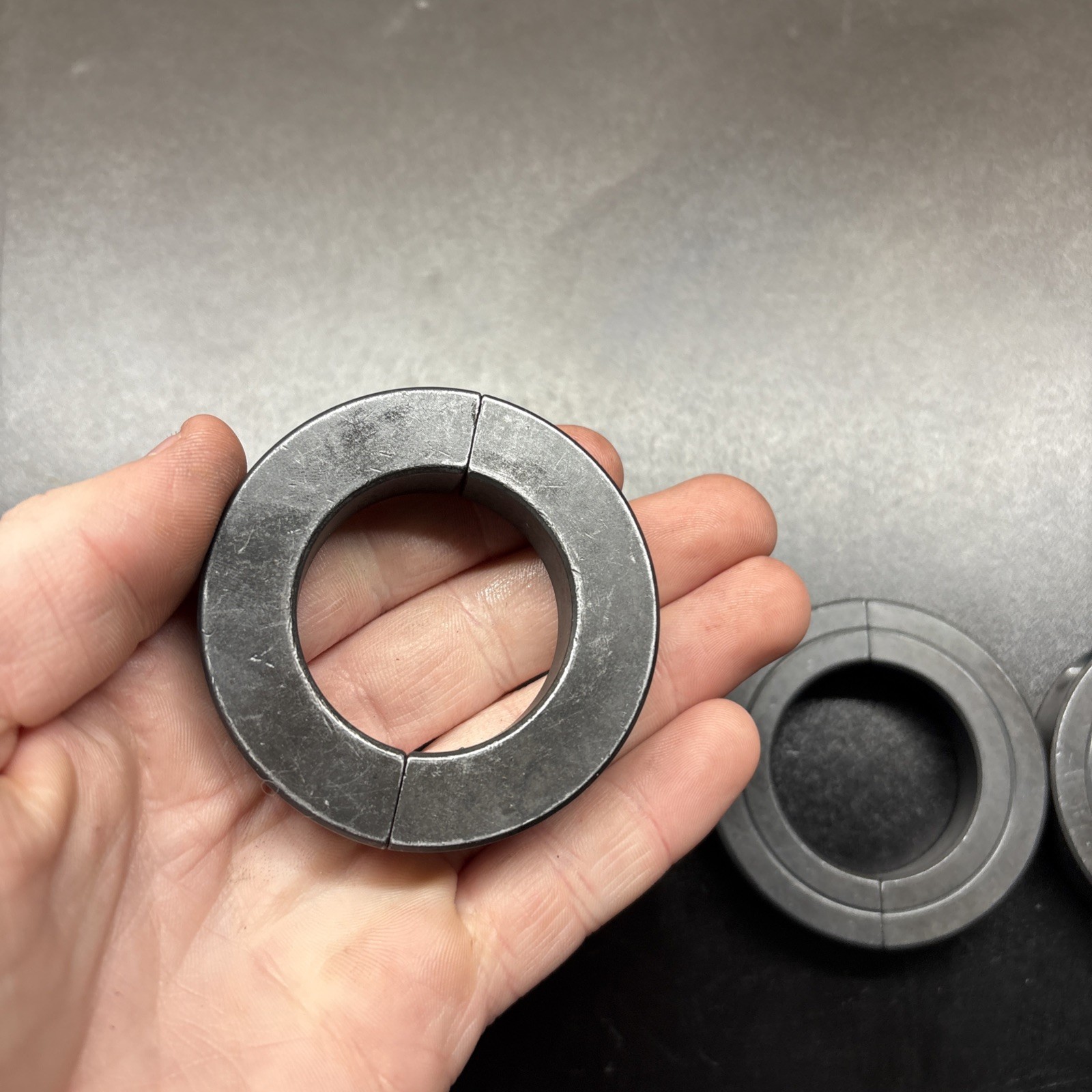 Dayton CCI502SH 1/2 Double Heavy Split Shaft Collar Black Oxide 3 Pack