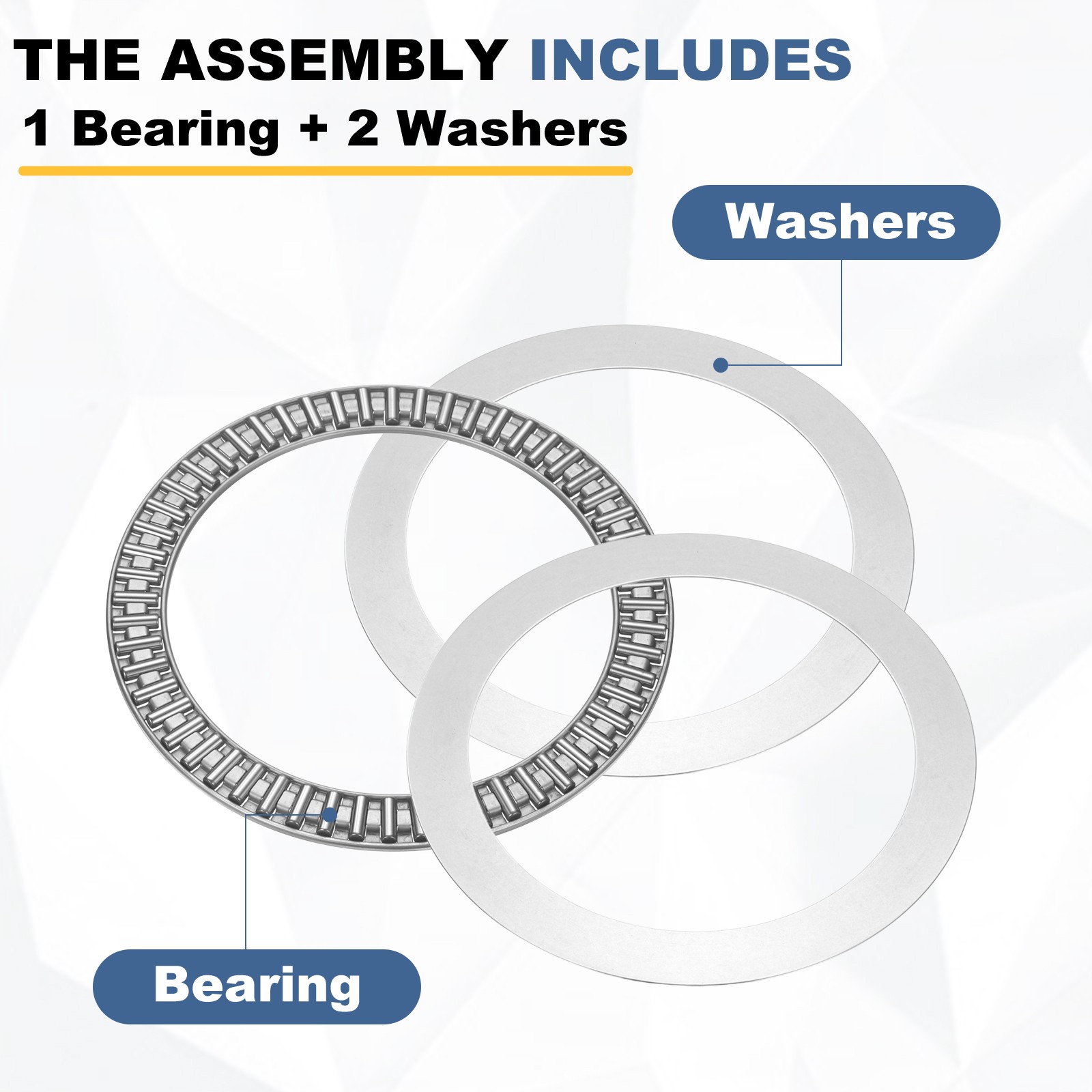 AXK140180 Chrome Steel Needle Roller Thrust Bearings with Washers 140x180x7mm